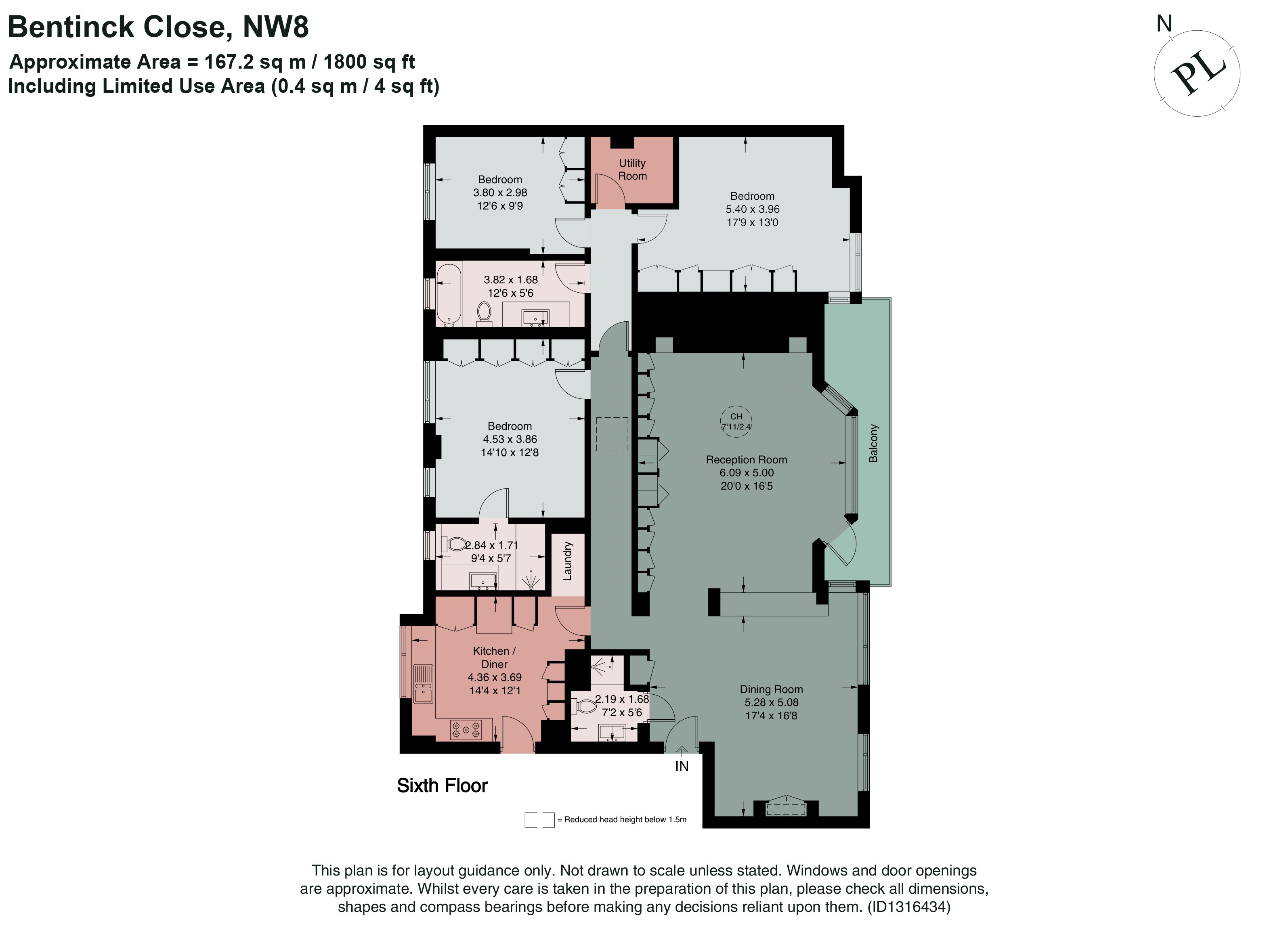29, Bentinck Close, St John's Wood floorplan