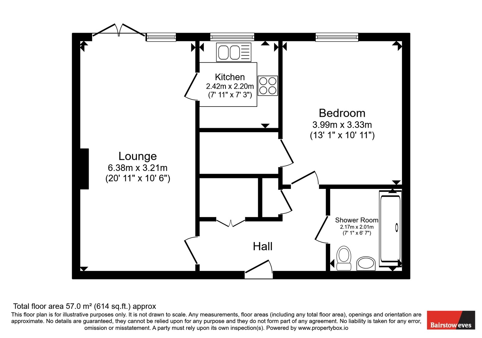Flat 4, Atwood House 2A,, Addington Road, South Croydon floorplan