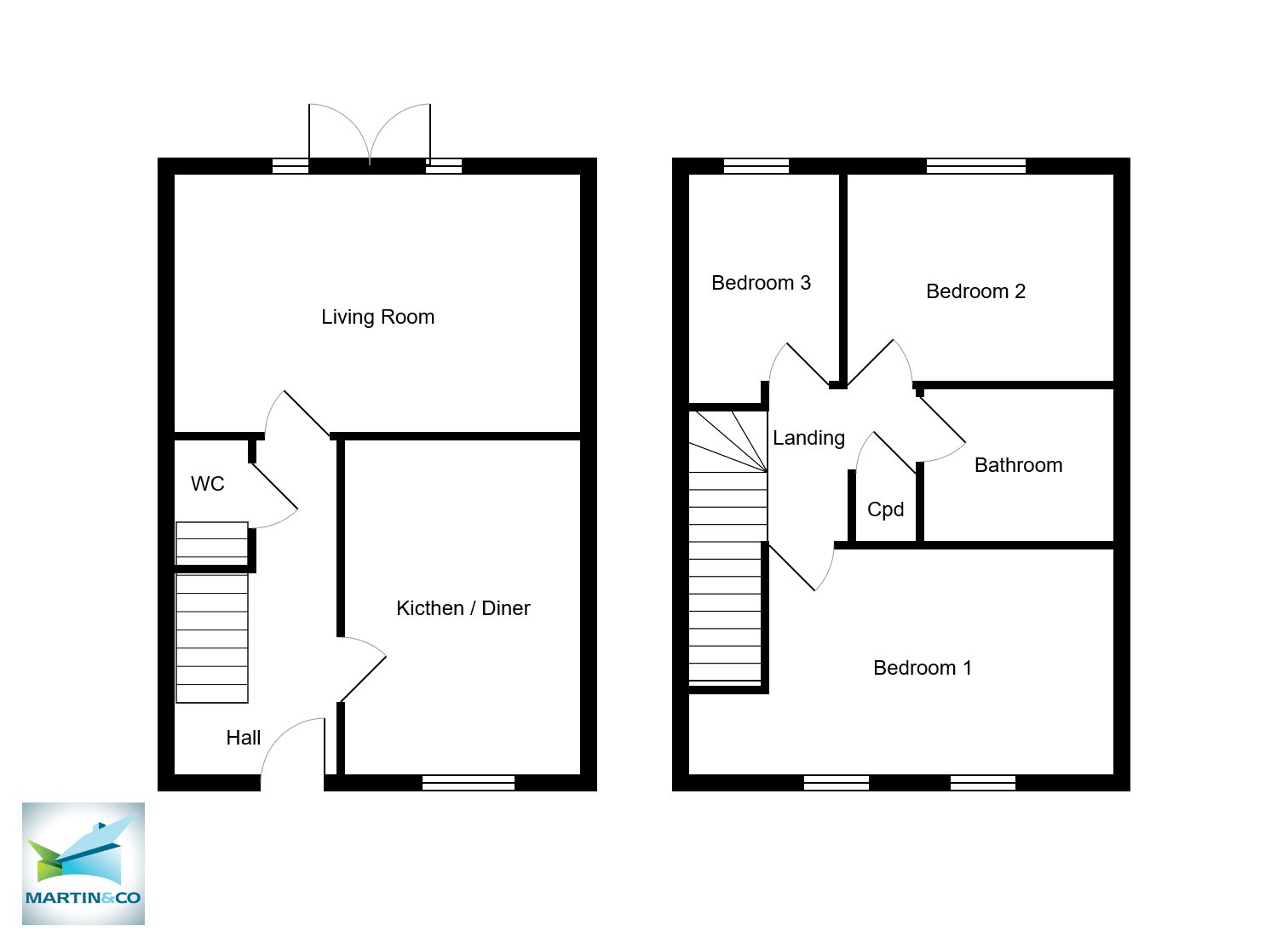 3 Bedrooms Town house to rent in Stoborough Crescent, Featherstone, Pontefract WF7