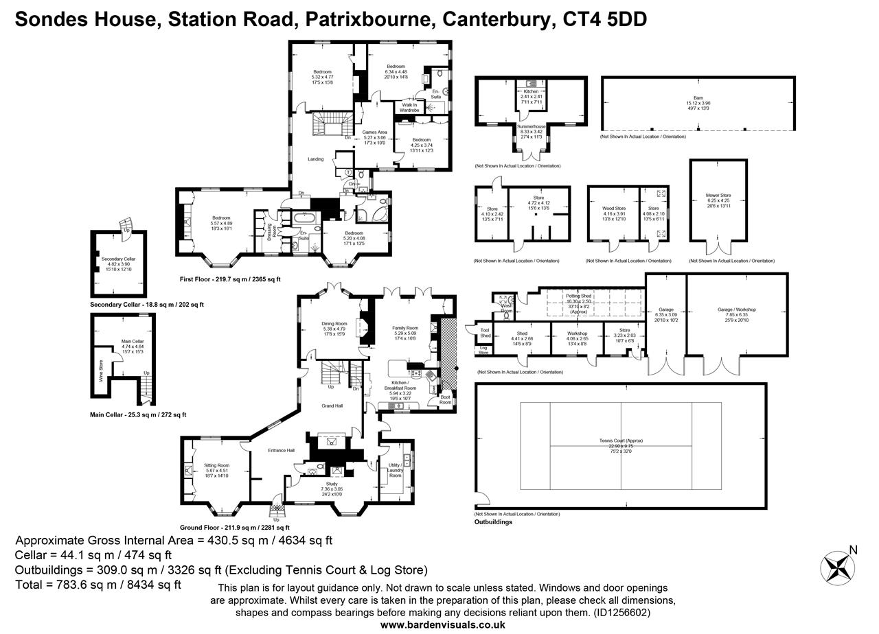 Sondes House, Patrixbourne floorplan