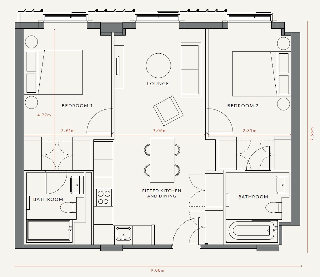 VL-503,, Vita Living, Circle Square, Manchester floorplan