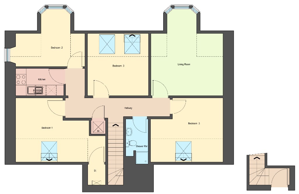 Attic, 8, St Marys Place, Dundee floorplan