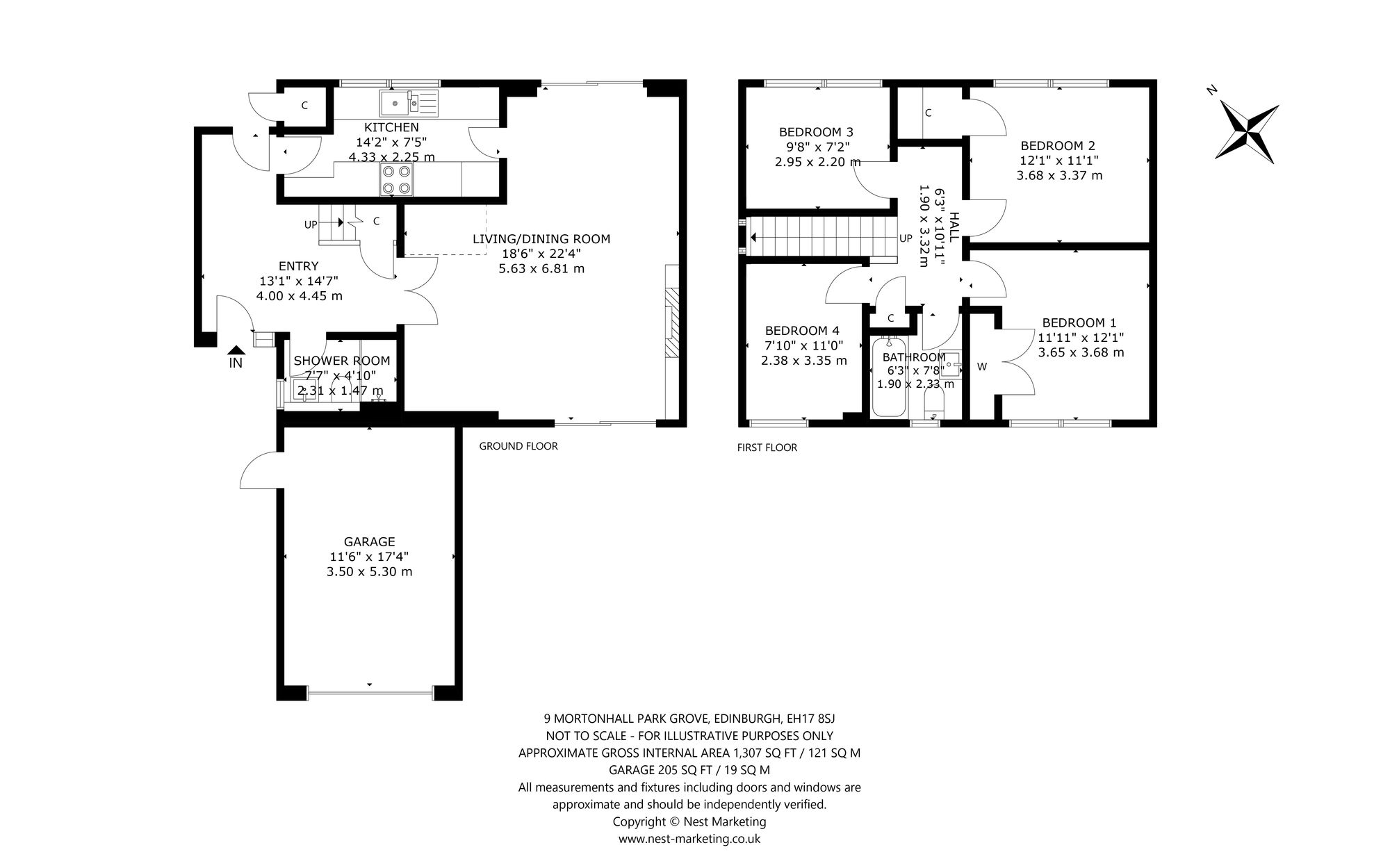 9 Mortonhall Park Grove, Edinburgh floorplan
