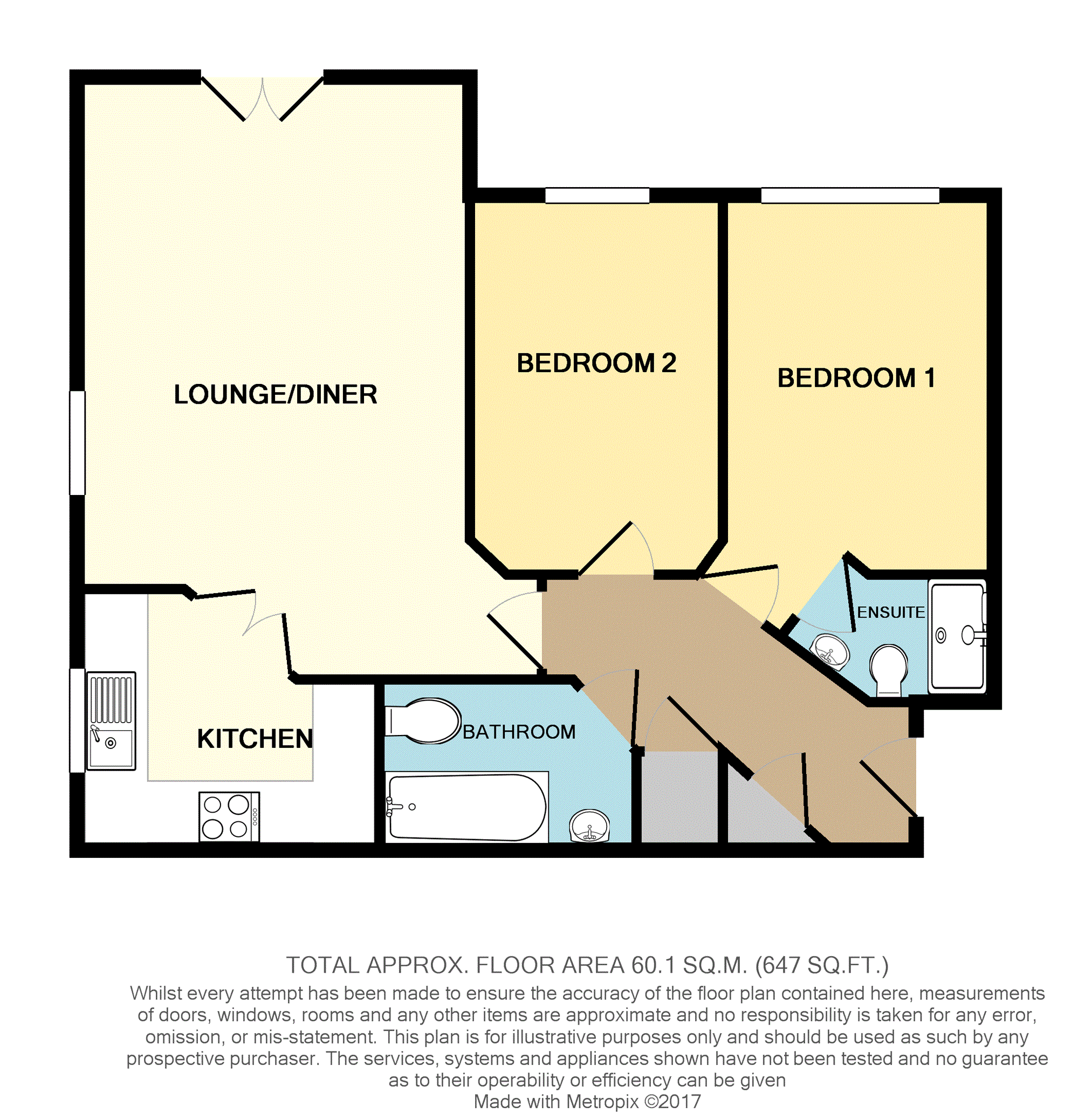 2 Bedrooms Flat to rent in Kingswood Close, Camberley GU15