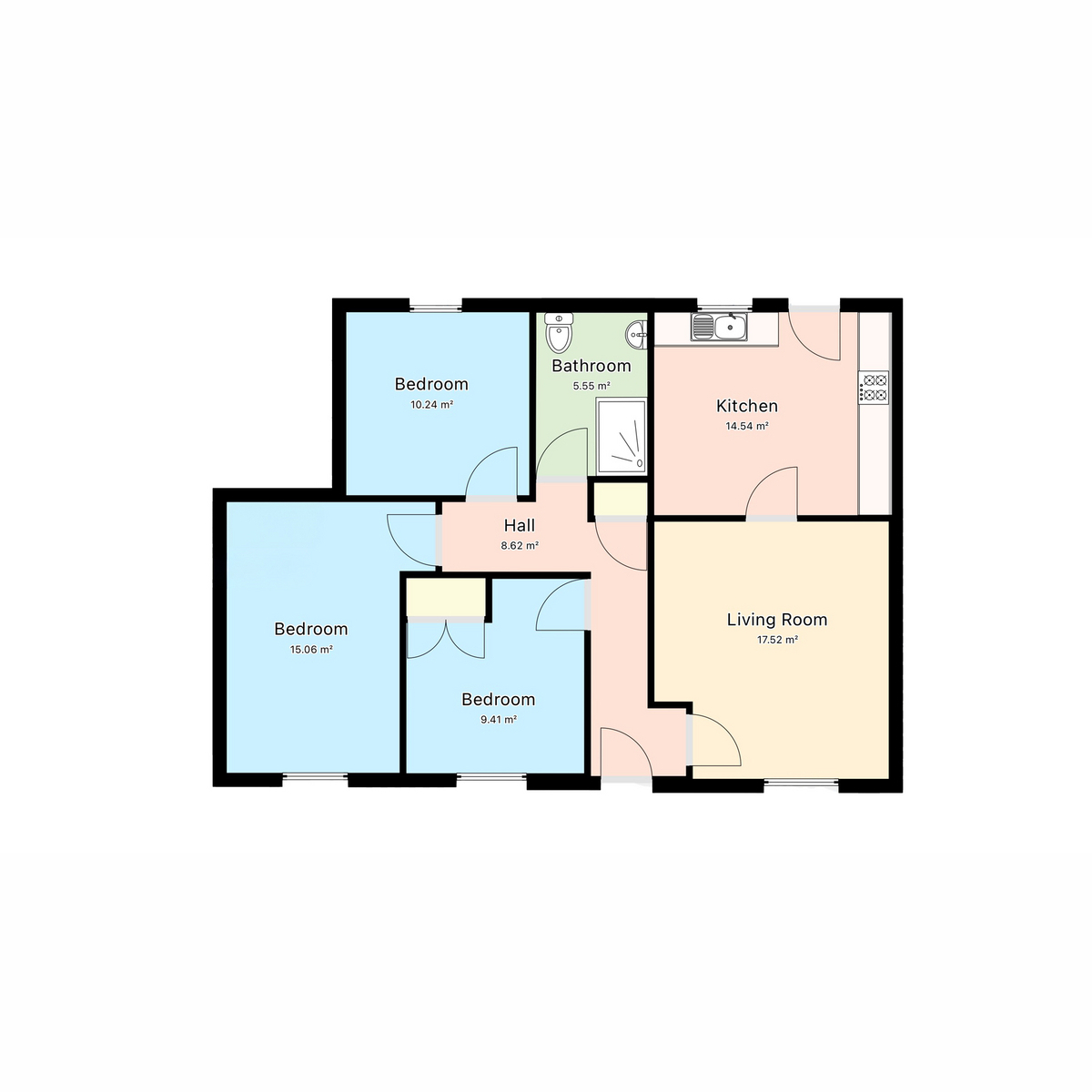 102, Wallacewell Quadrant, Glasgow floorplan