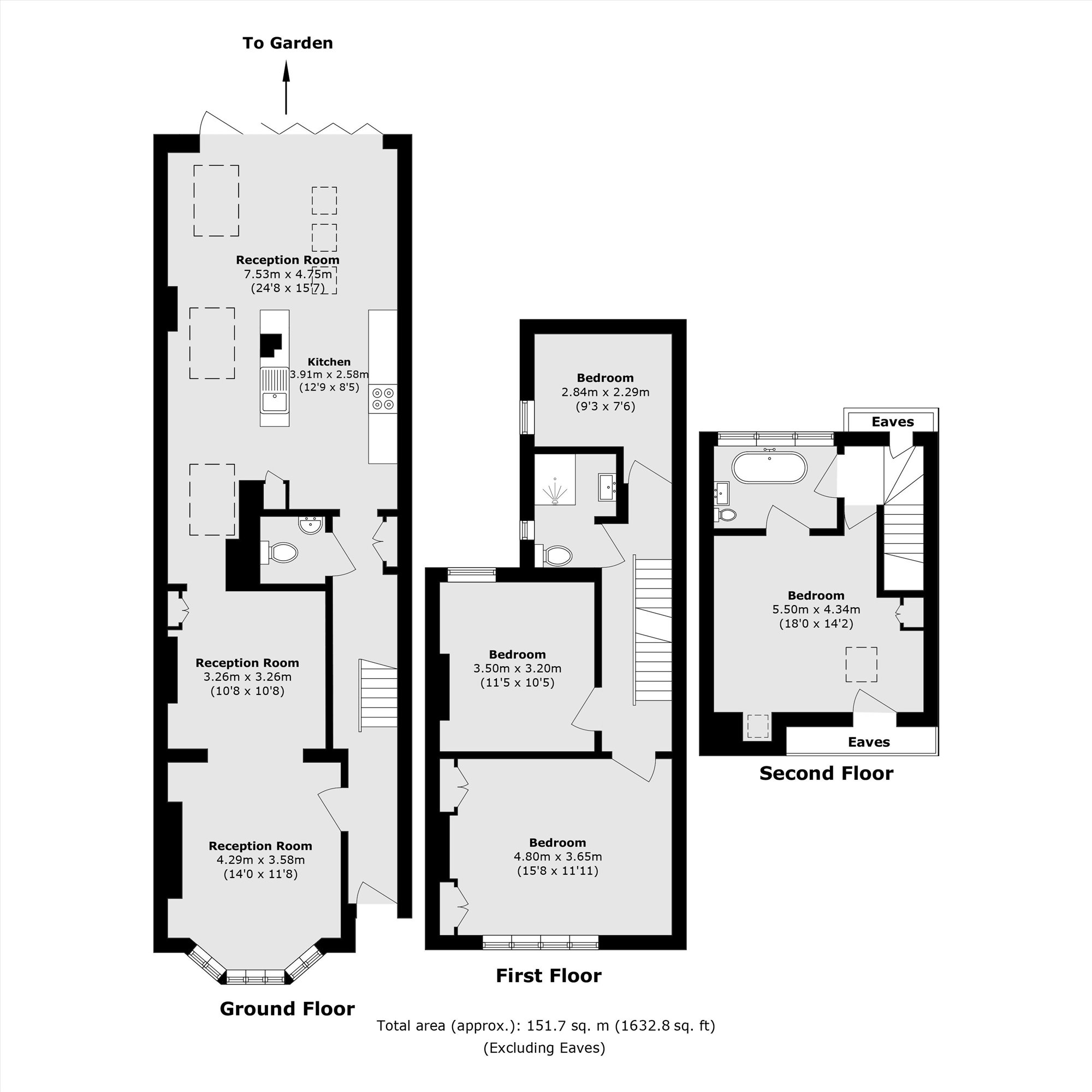 245, Hook Road, Chessington floorplan
