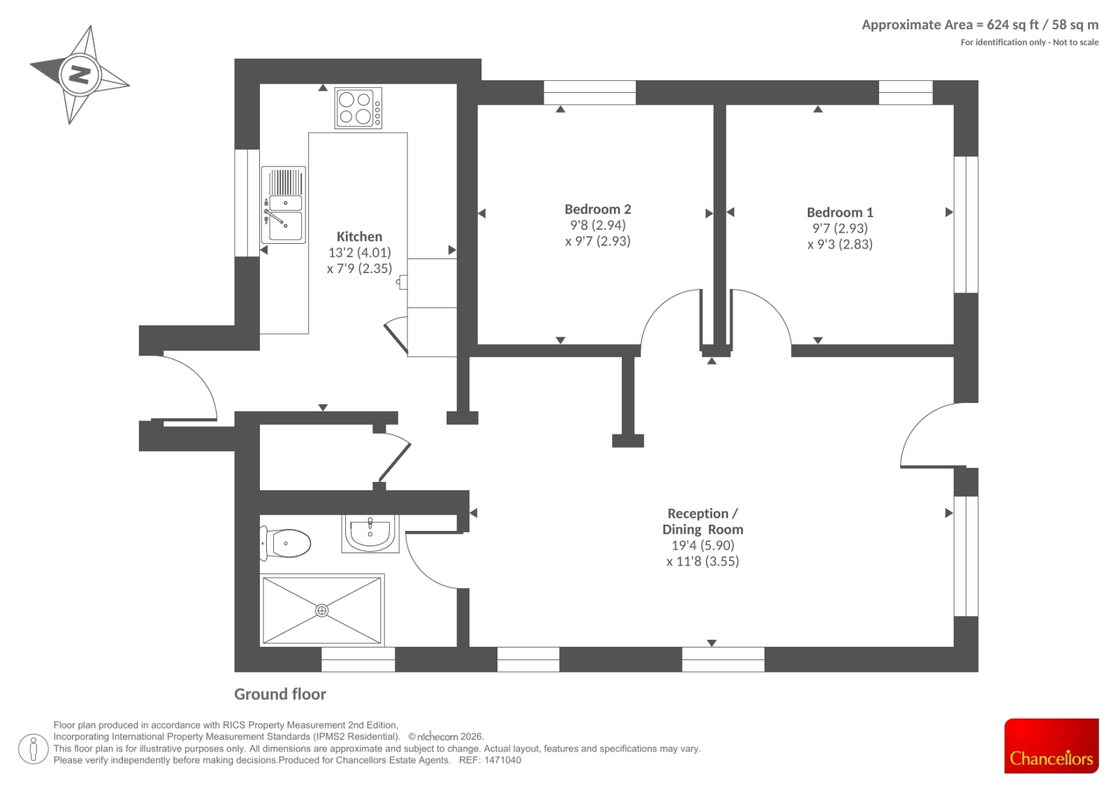 Church Bungalow, Ledbury floorplan