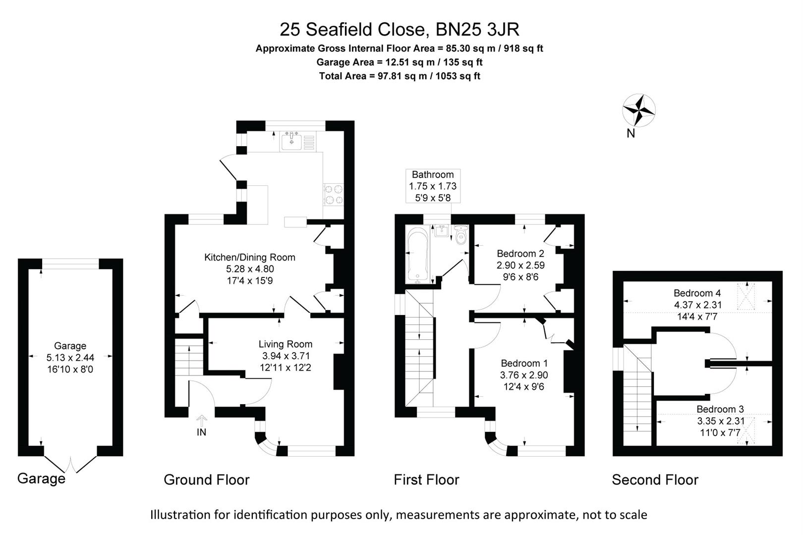 25, Seafield Close, Seaford floorplan