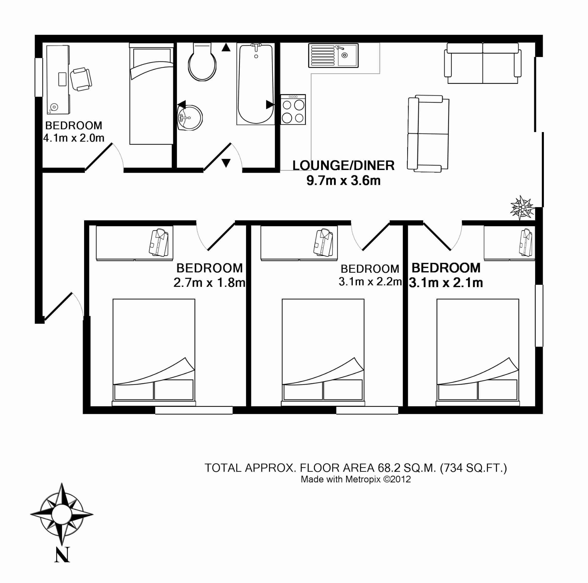 1, A Hayfield Road, Oxford floorplan