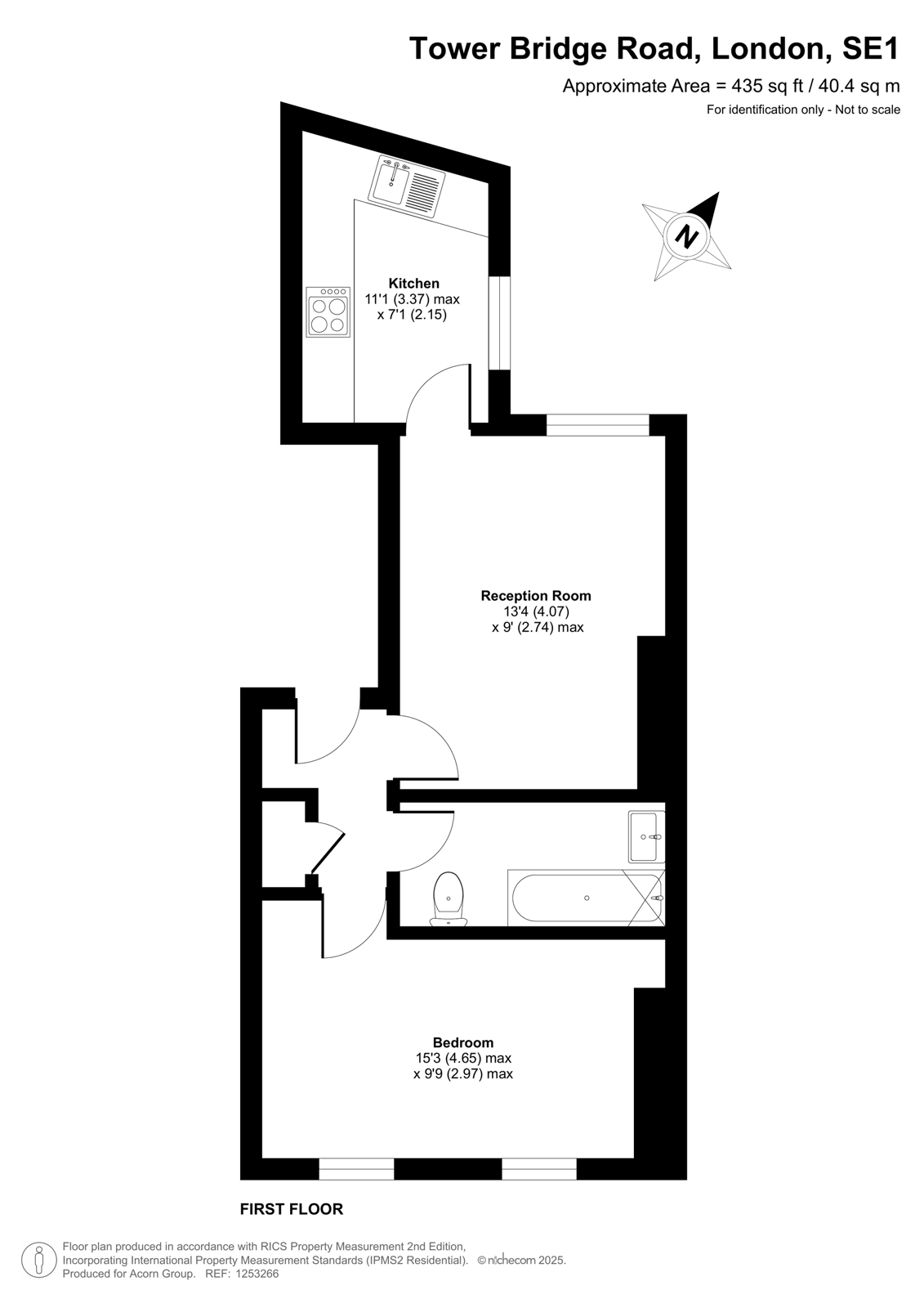 Flat 1, 29, Tower Bridge Road, London floorplan