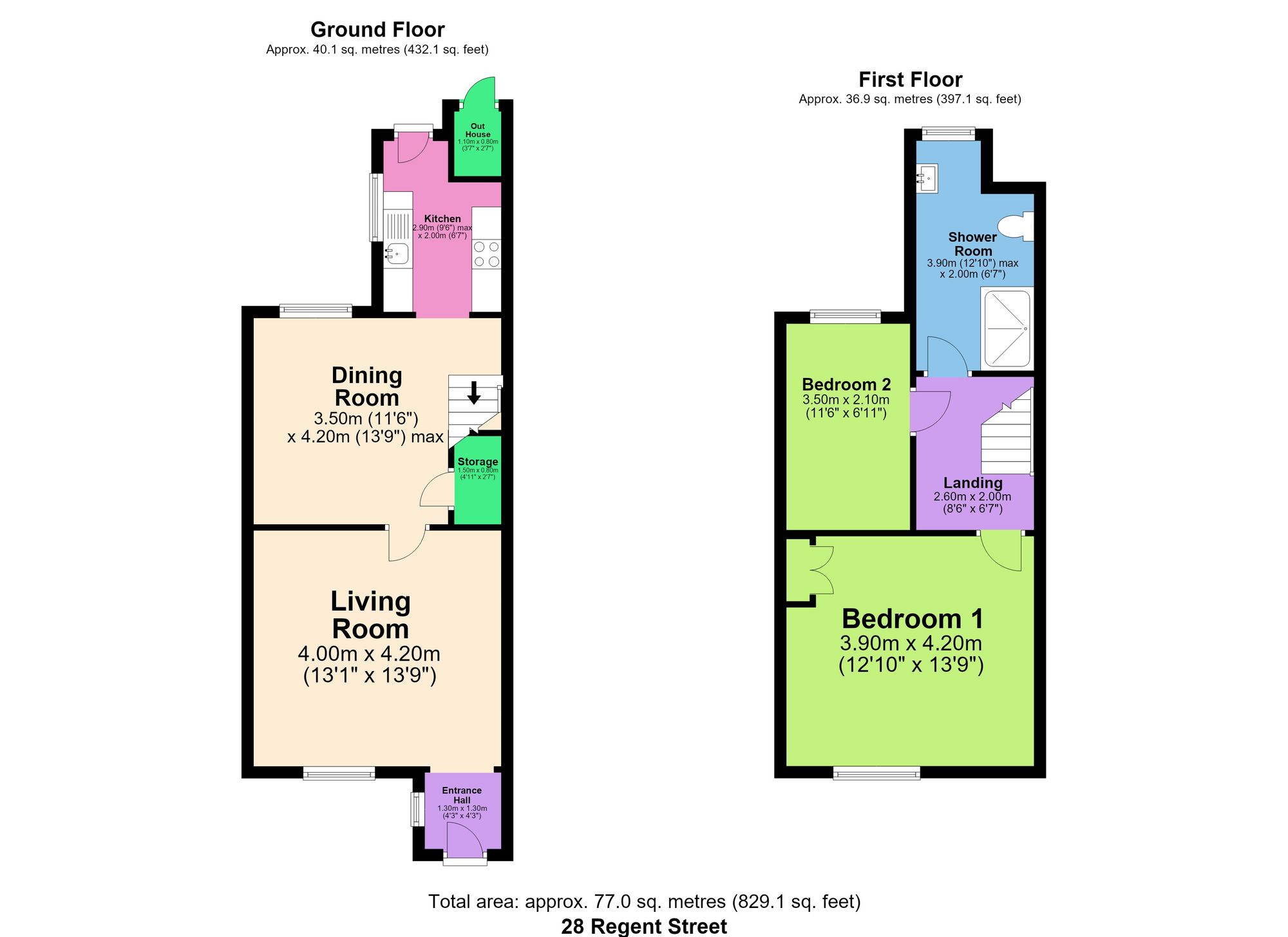 28 Regent Street, Chesterfield floorplan