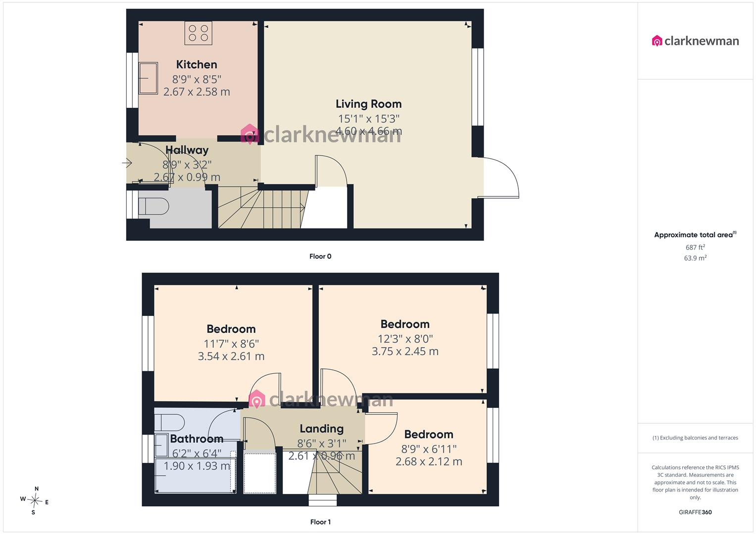 196, Coalport Close, Harlow floorplan