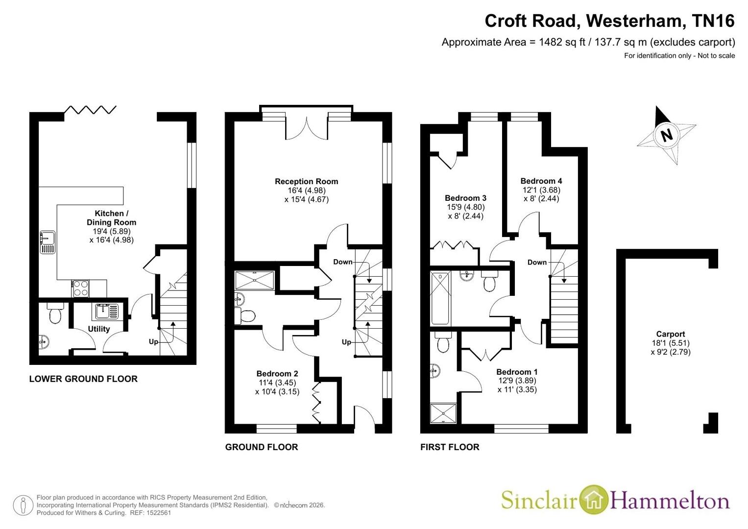 26, Croft Road, Westerham floorplan