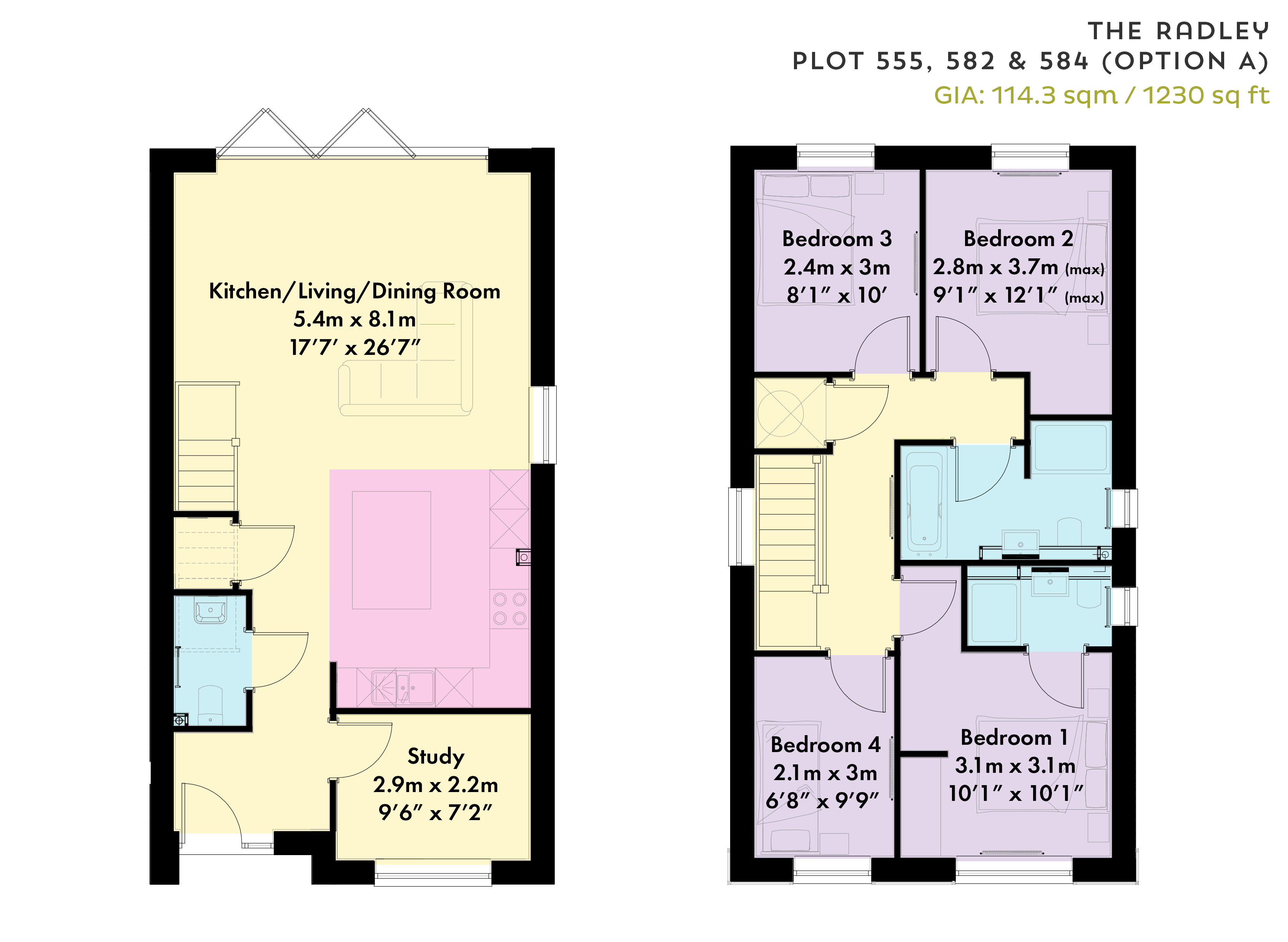 The Radley Plot 582, Anniversary Avenue East, Ambrosden floorplan