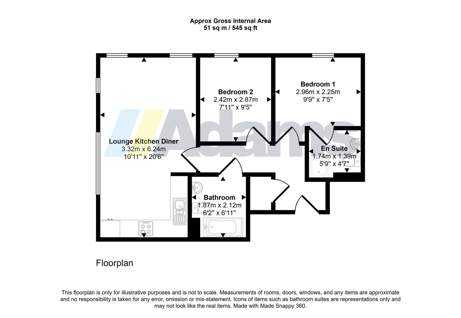 Lock, 5,Apartment 9, The Decks, Runcorn floorplan