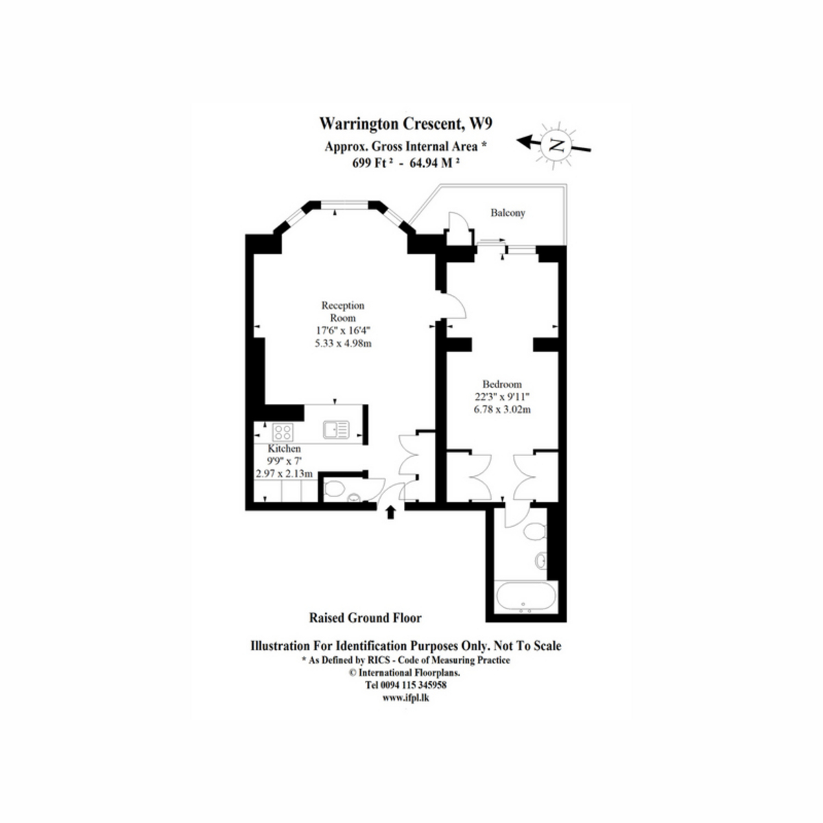 Flat 2, 57, Warrington Crescent, London floorplan