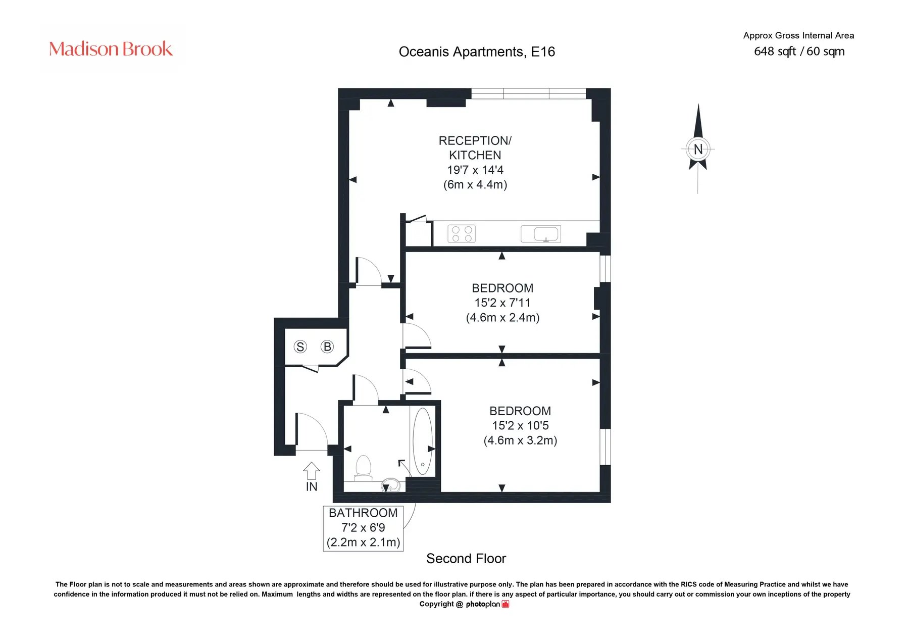 Flat 11, Oceanis Apartments, Royal Victoria Dock floorplan