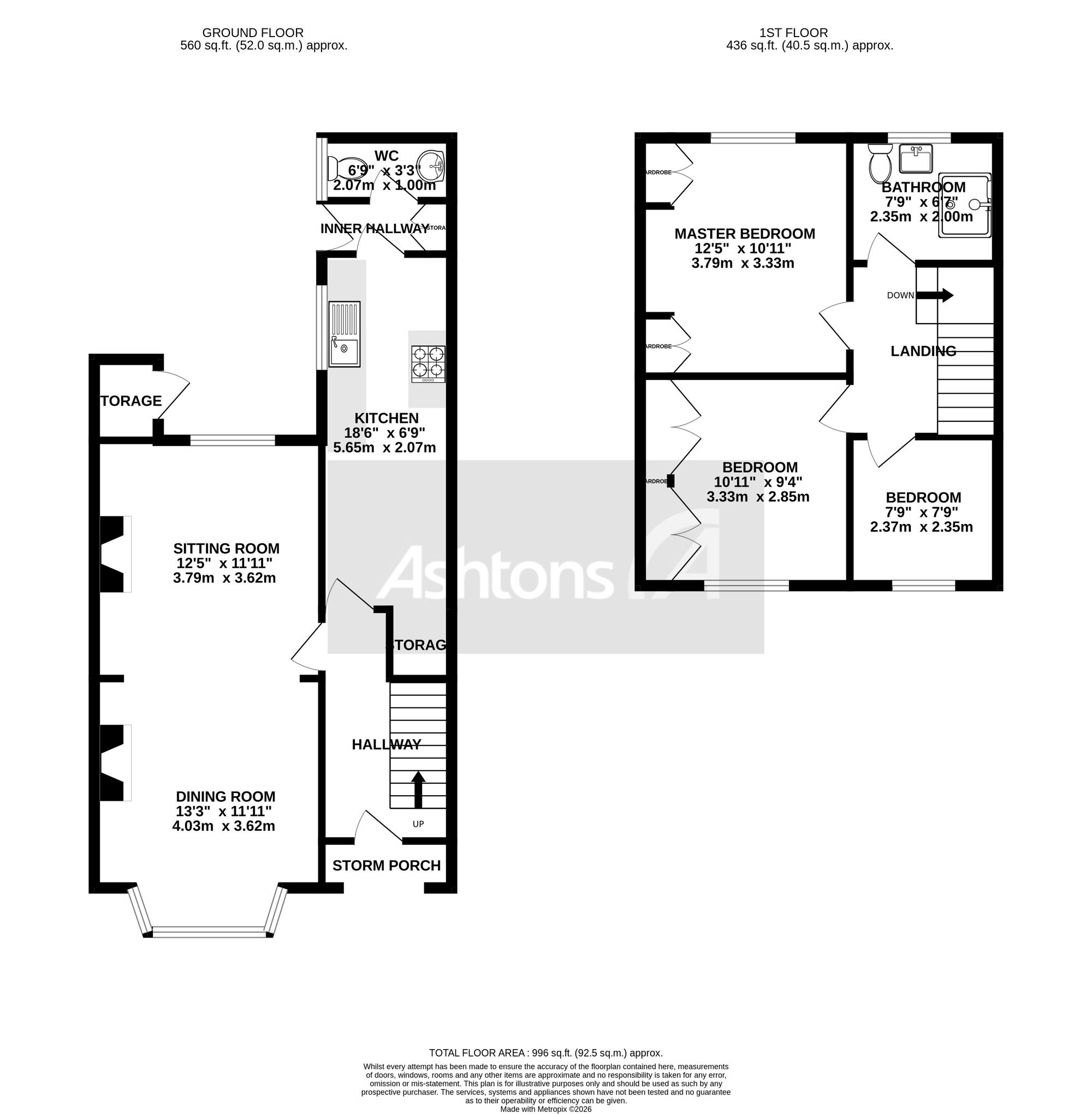 4 Dene Avenue, Newton-Le-Willows floorplan