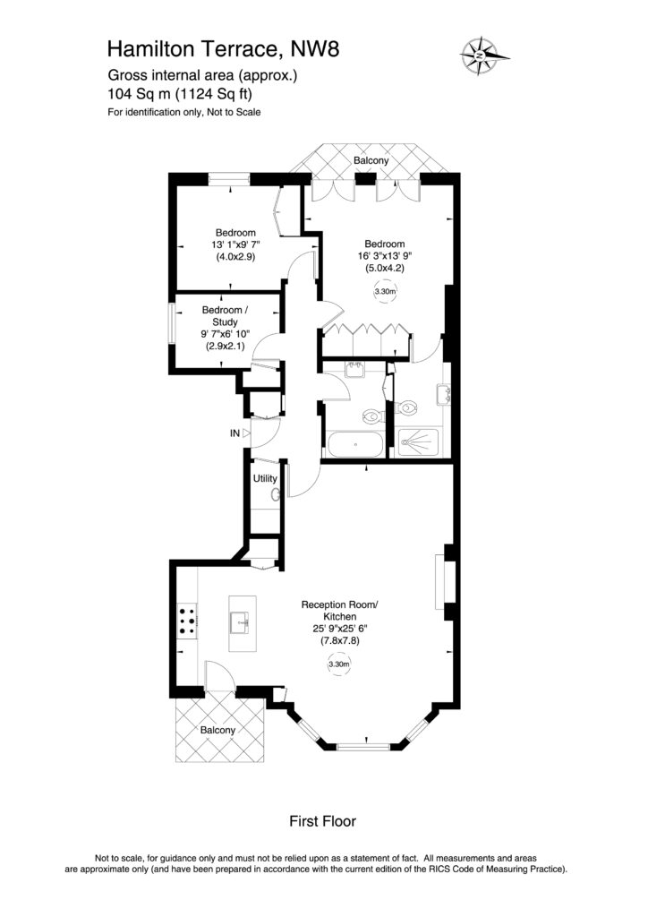 Flat 8, 65 Hamilton Terrace, London floorplan