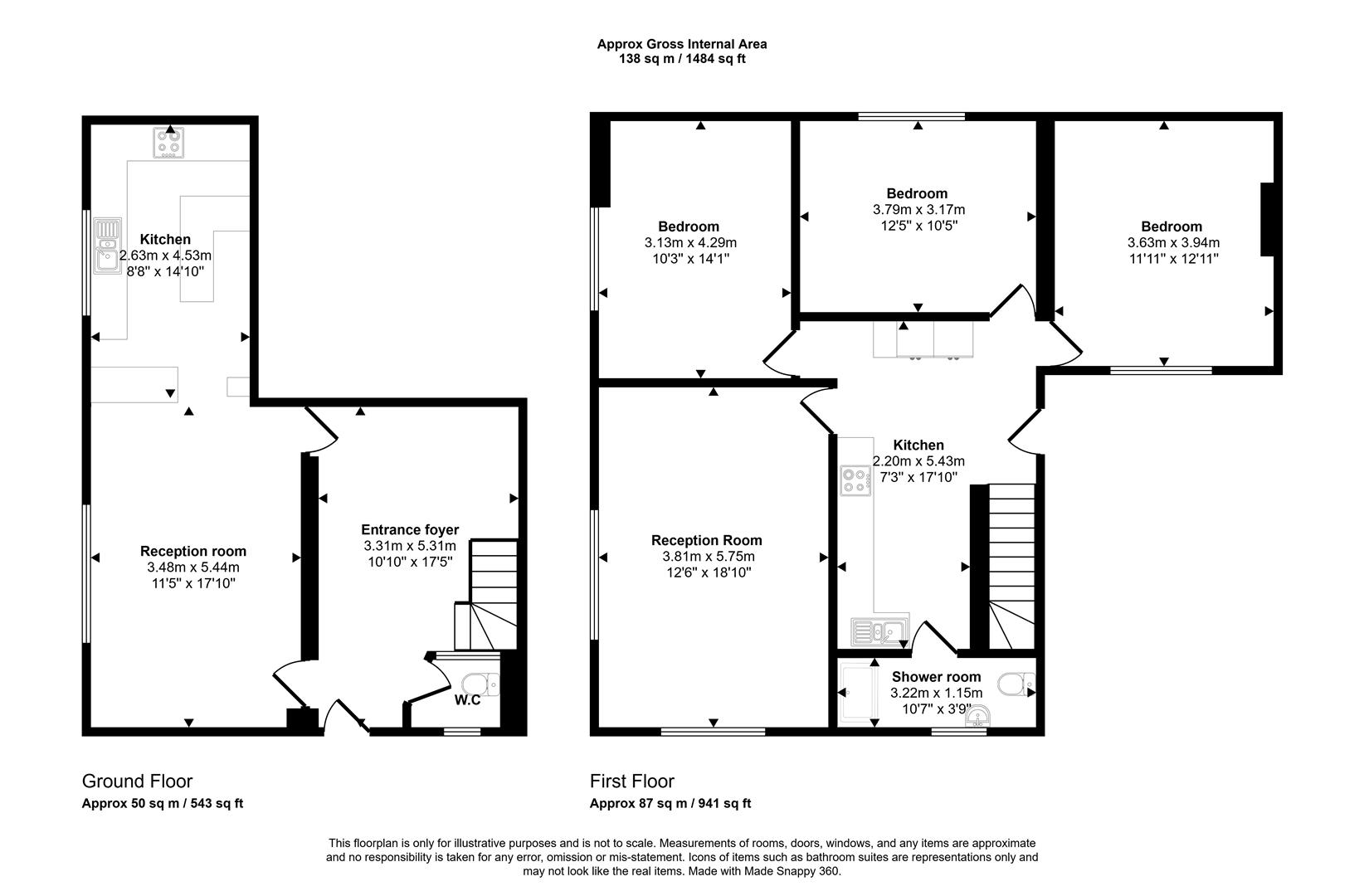 Ty Pen Y Banc, Rhiw Babell, Pensarn Carmarthen floorplan