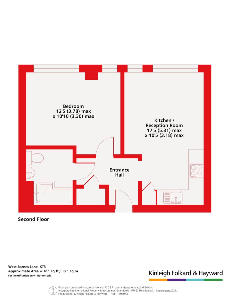 Flat 20, Parkgate House, 356, West Barnes Lane, New Malden floorplan