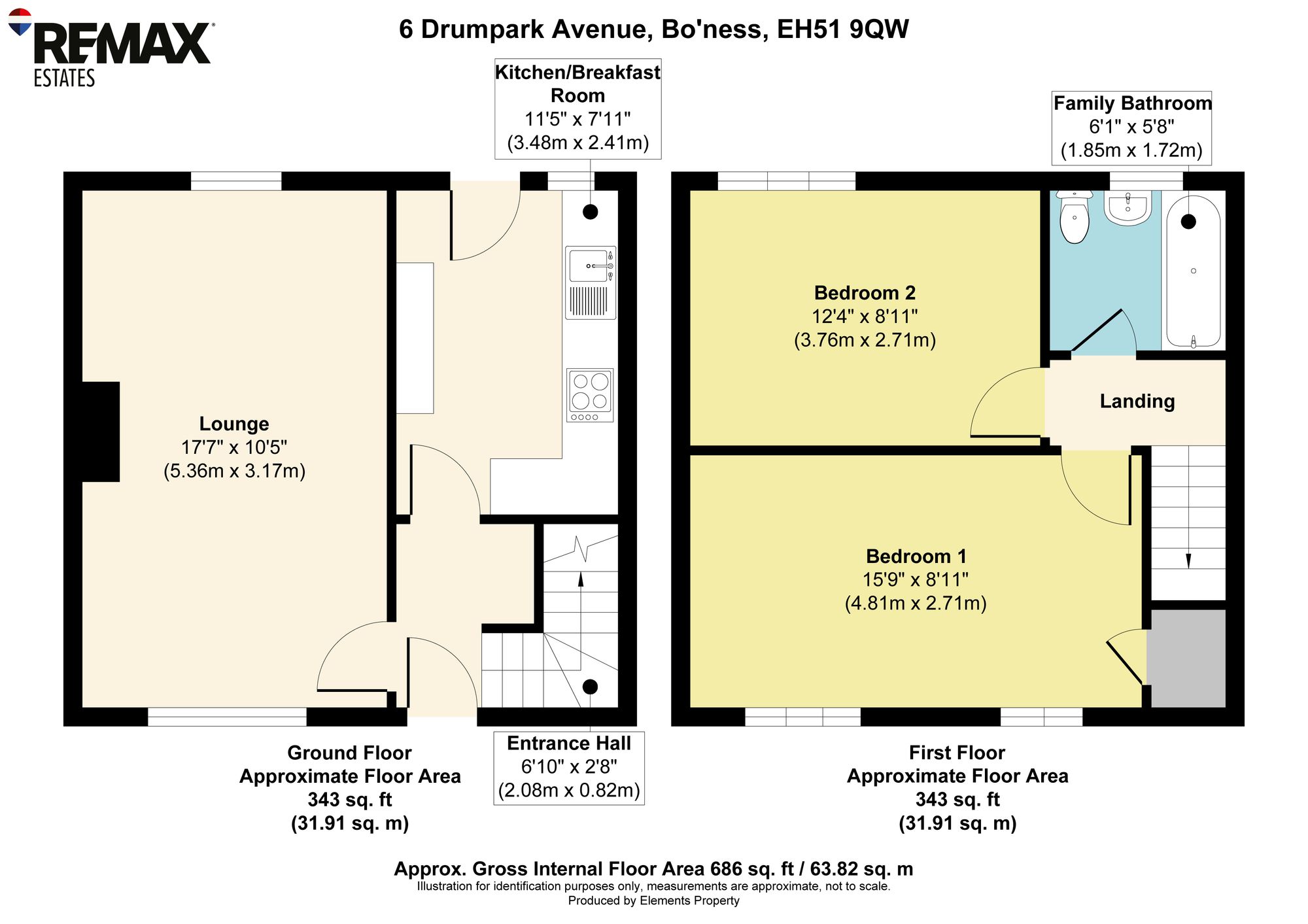 6 Drumpark Avenue, Bo'ness floorplan