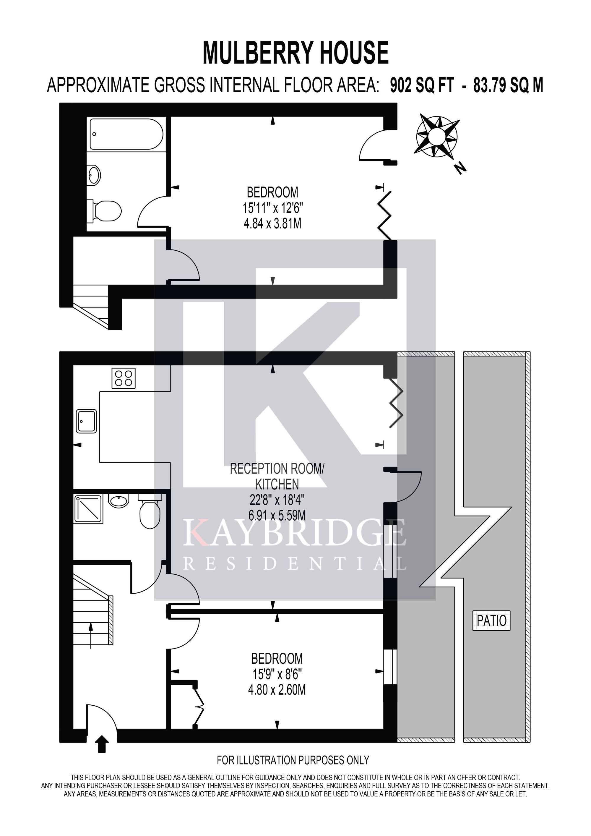 Flat 2, Mulberry House 2A Rosedale Road, Epsom floorplan