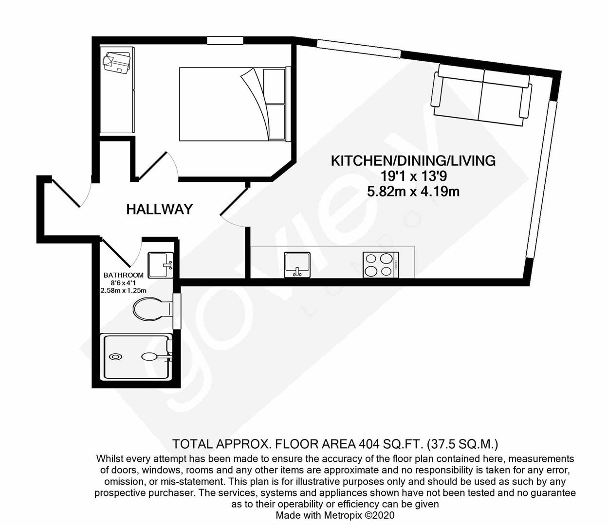 Flat 4, 9, King Edwards Gardens, London floorplan