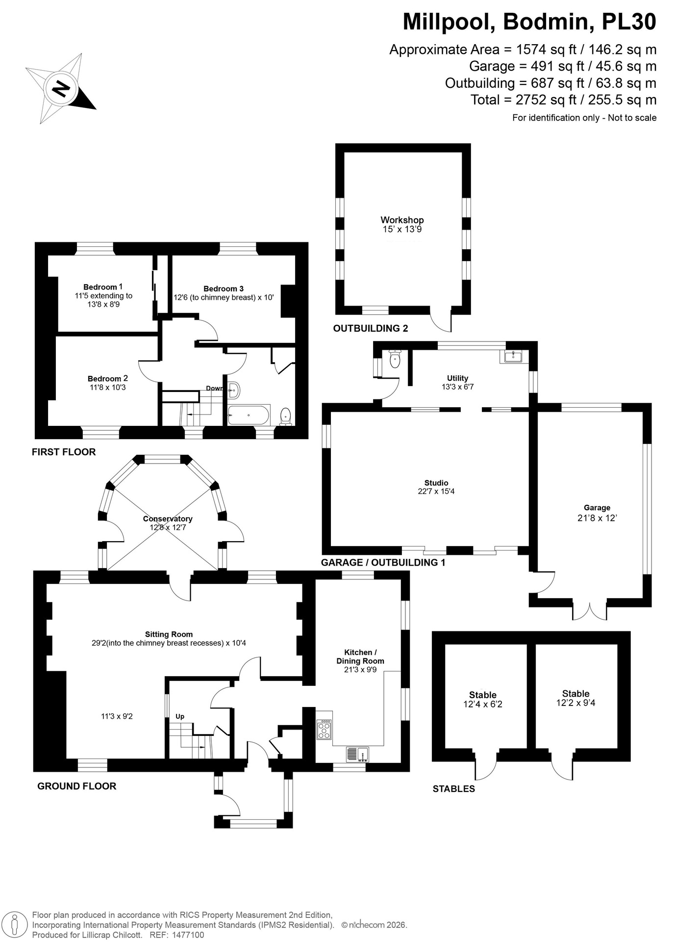 Coombe House, Bodmin floorplan