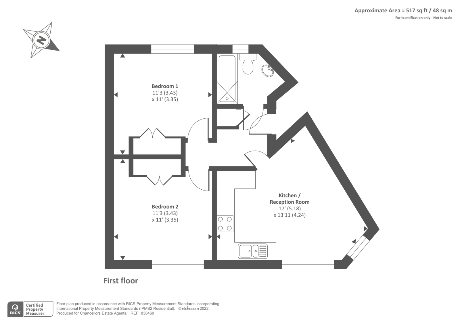 Flat 3, 1, Cavendish Drive, Oxford floorplan