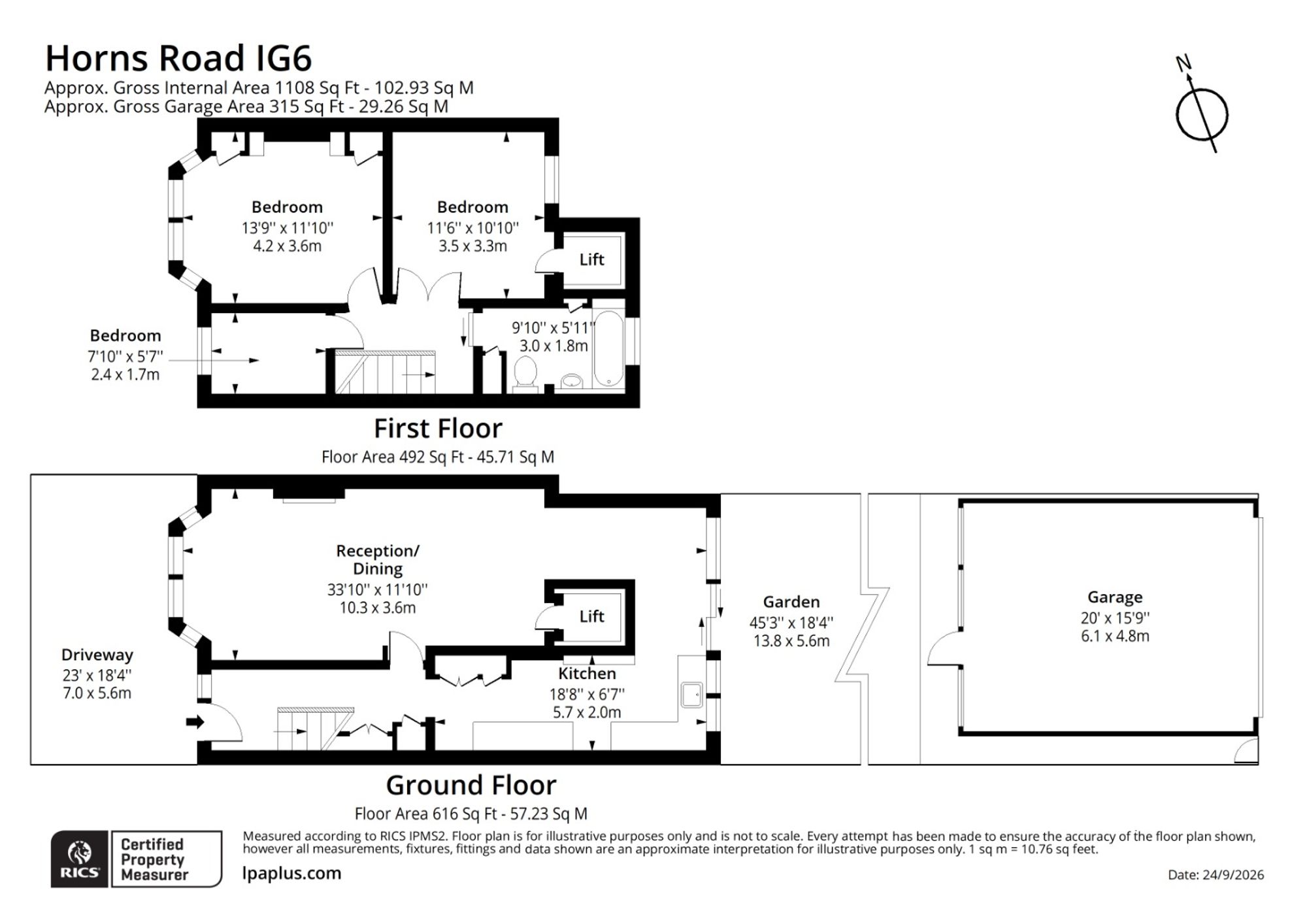 402 Horns Road, Ilford floorplan