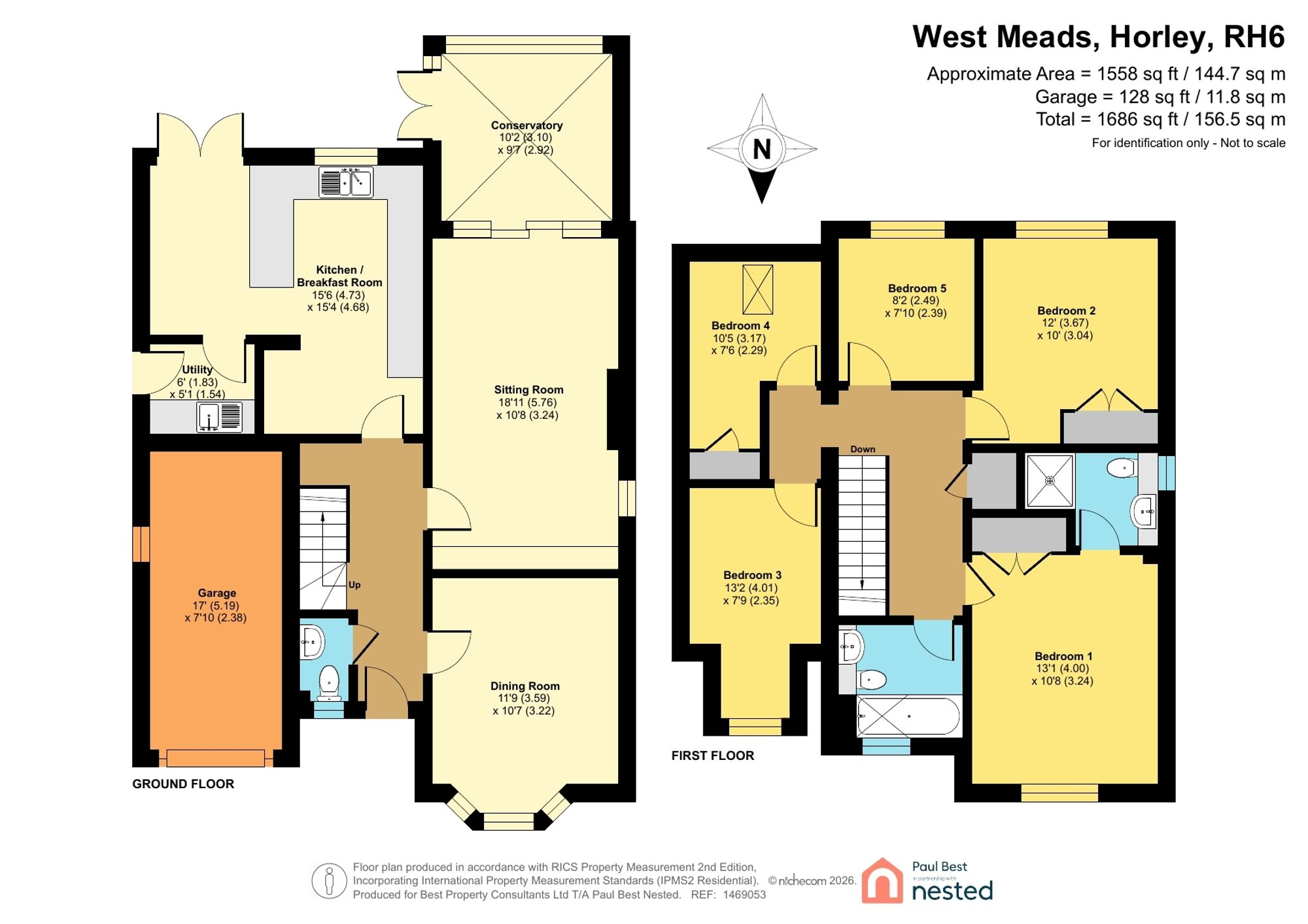 20 West Meads, Horley floorplan