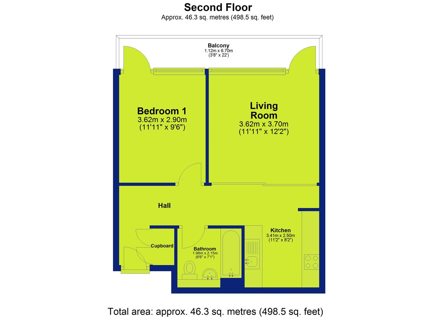 204 Nottingham One, Canal Street, Nottingham floorplan