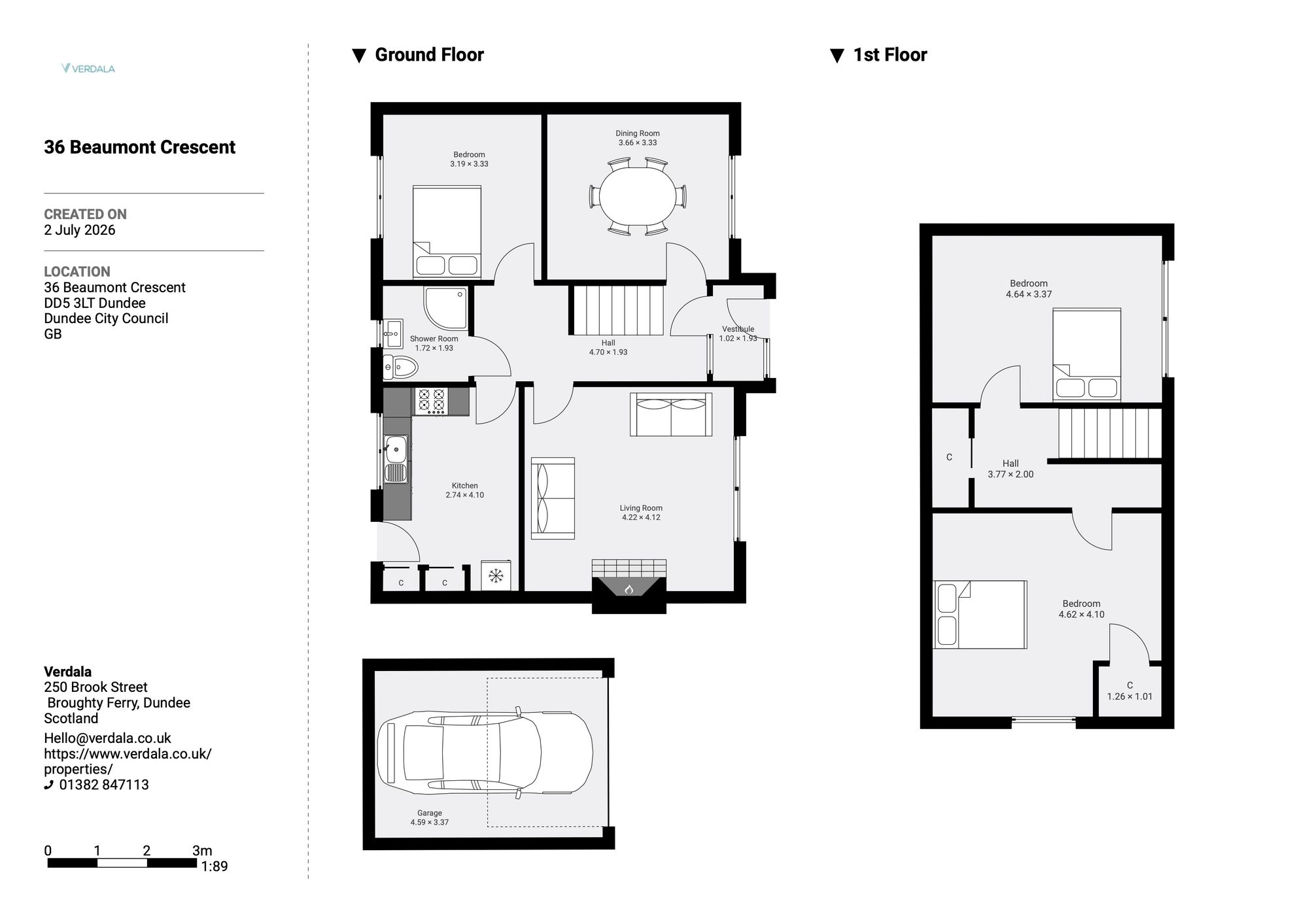 36 Beaumont Crescent, Dundee floorplan