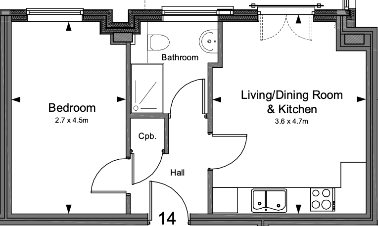 14 Checkline House, Darkes Lane, Potters Bar floorplan