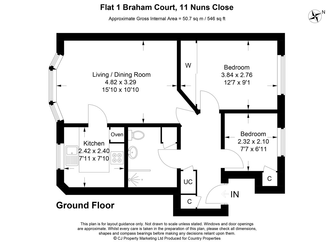 Braham Court, Nuns Close, Hitchin floorplan