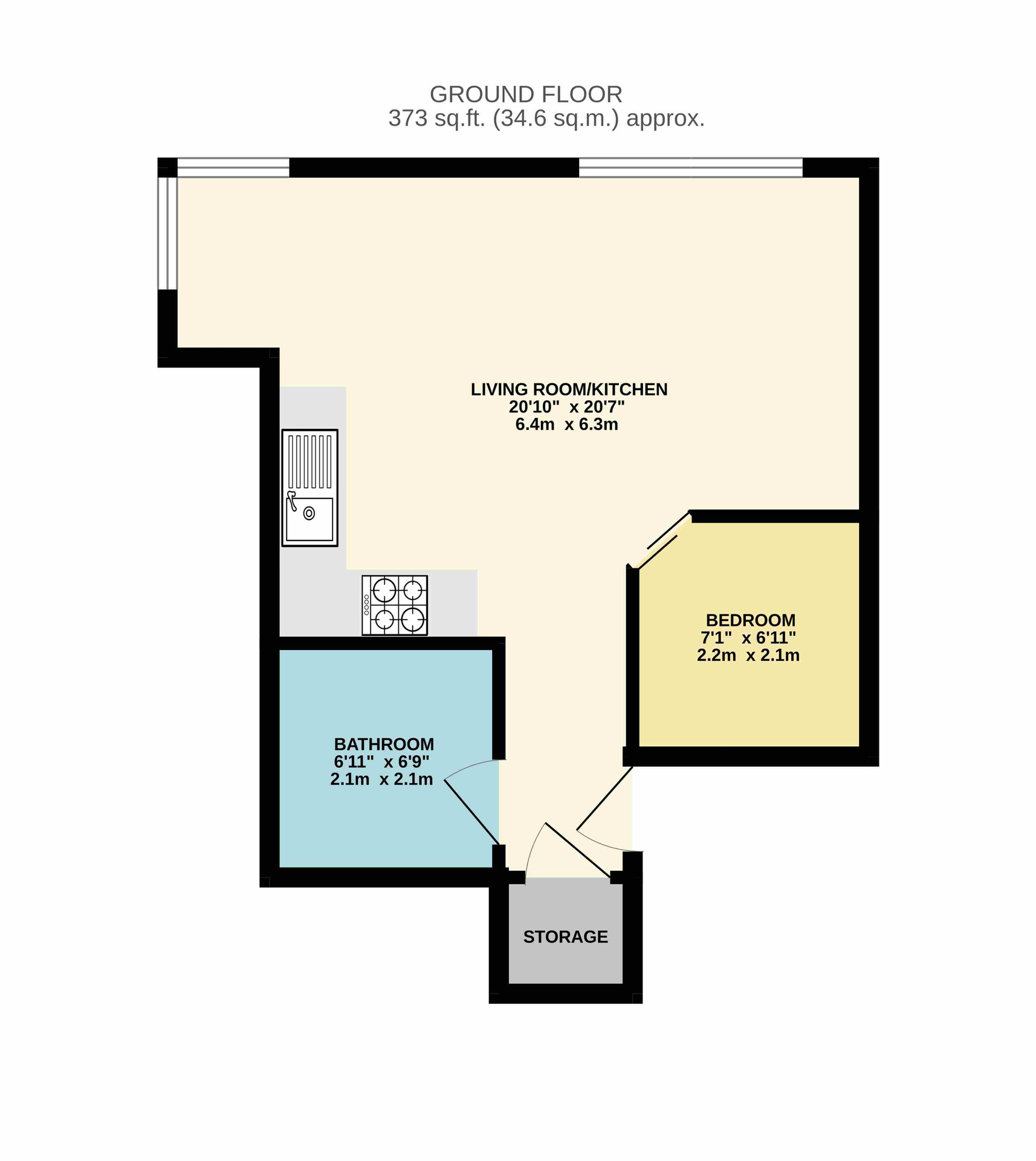 Flat 7, Slough floorplan