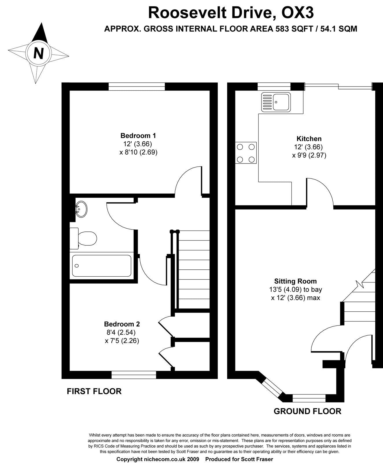 2 Bedrooms  to rent in Roosevelt Drive, Headington, Oxford OX3