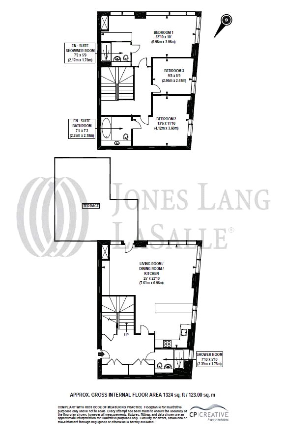 3 Bedrooms Flat to rent in Residence Tower, Woodberry Grove, London N4