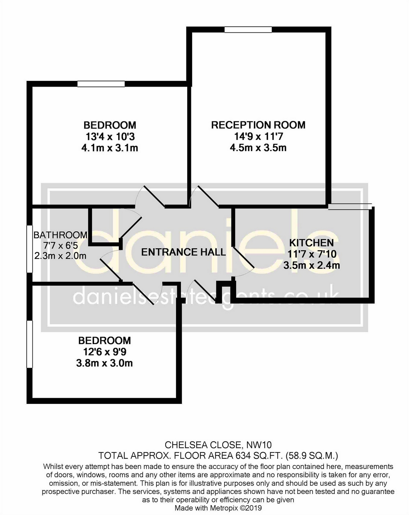 2 Bedrooms Flat for sale in Chelsea Close, Harlesden, London NW10