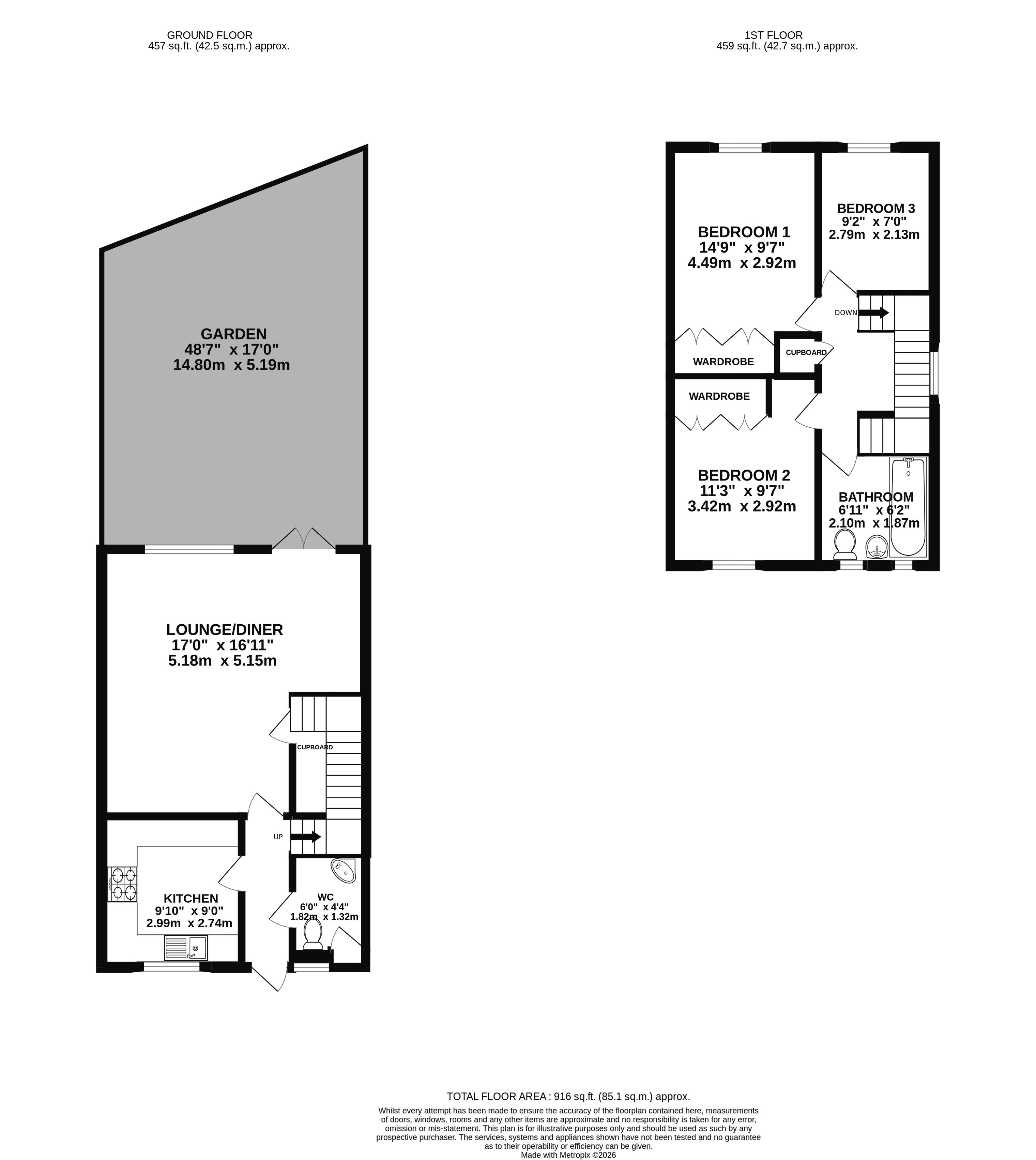 46, Eagle Close, Enfield floorplan