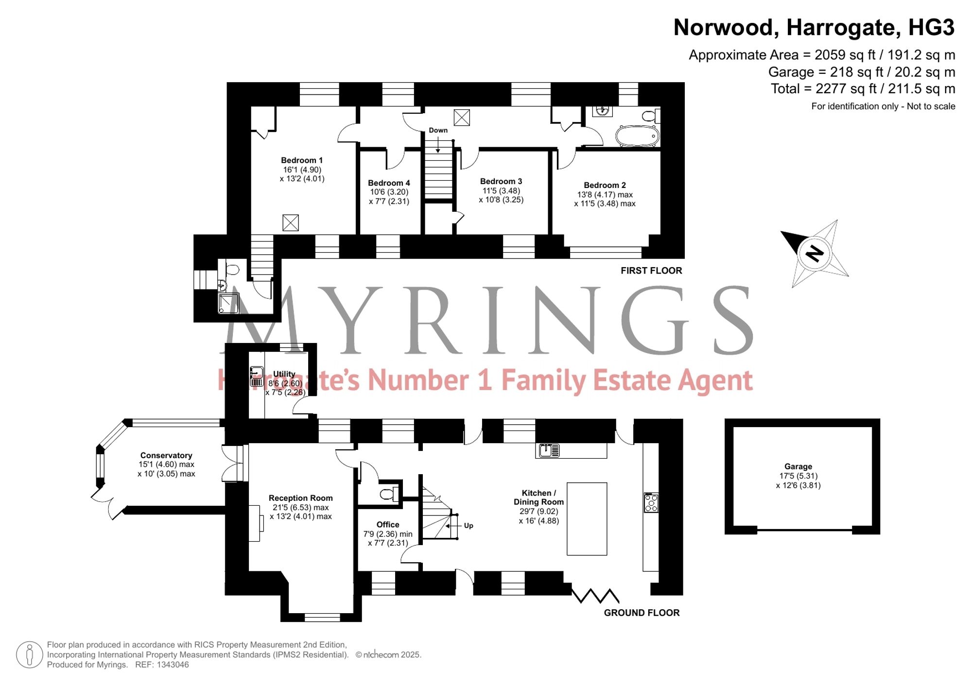 1 Brame Hall Farm, Harrogate floorplan