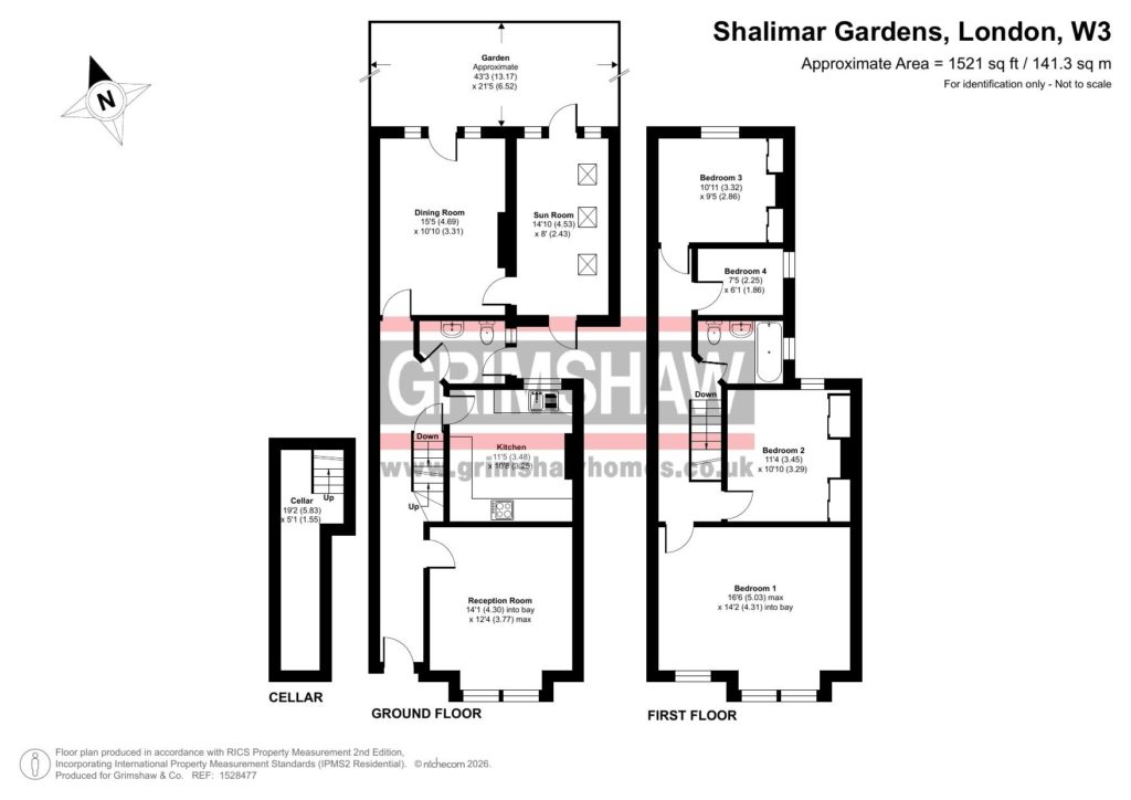 61, Shalimar Gardens, Acton floorplan