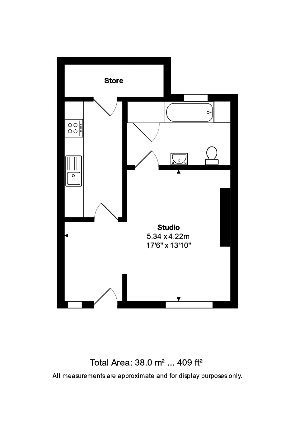 Garden Flat, 4, Comfortable Place, Bath floorplan