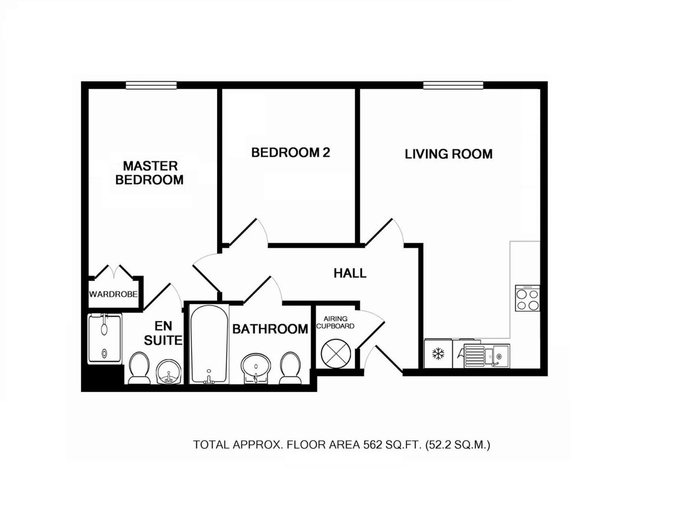 Dunkerley Court, Birds Hill, Letchworth Garden City SG6, 2 bedroom flat