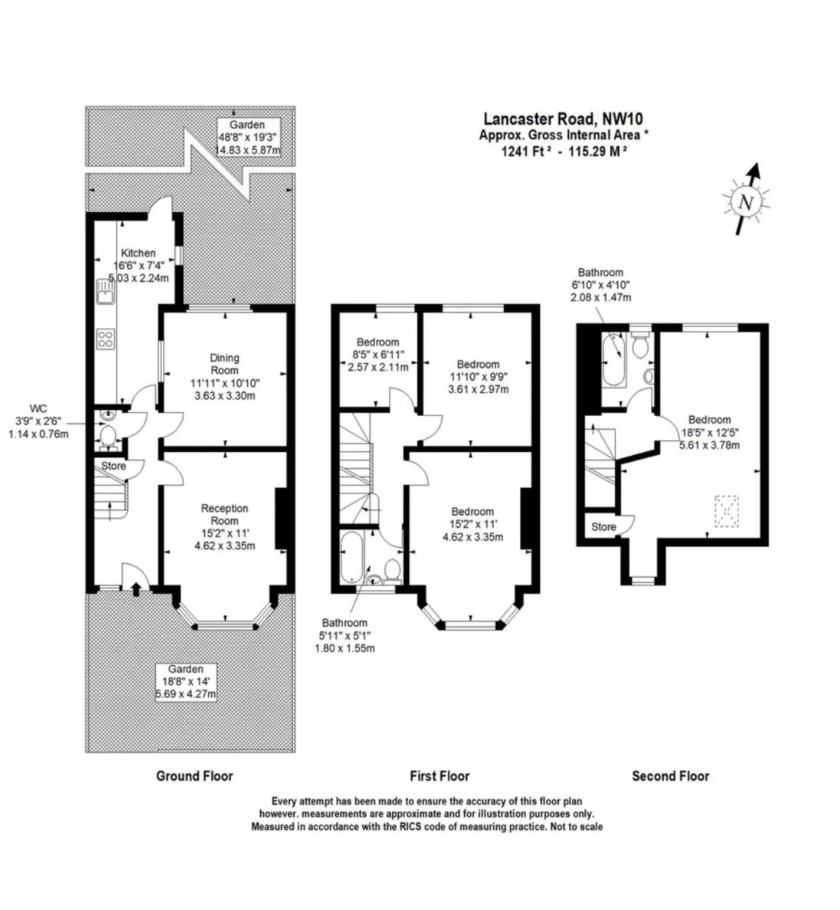 58, Lancaster Road, London floorplan