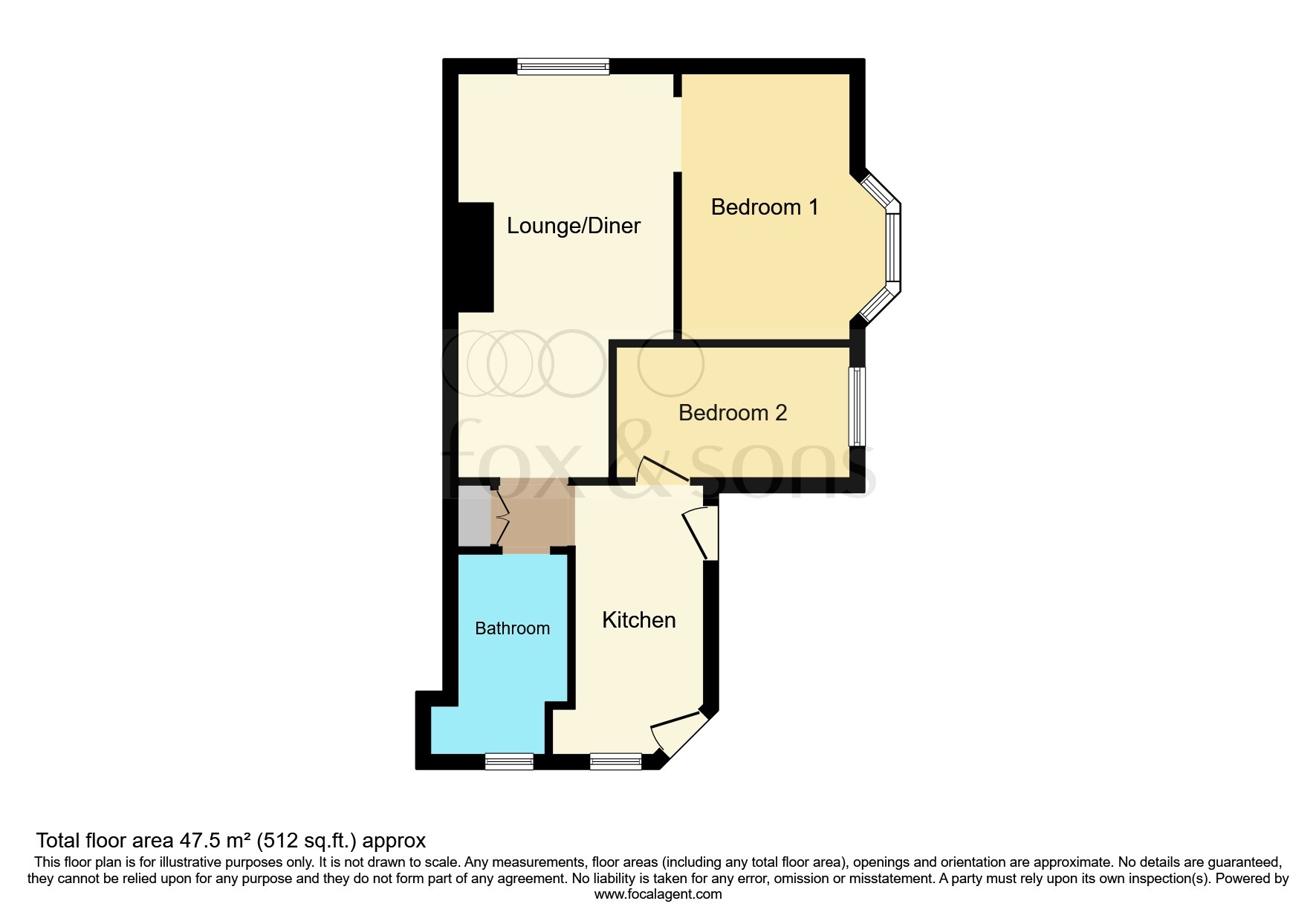 Flat A, 2, Elms Road, Eastbourne floorplan