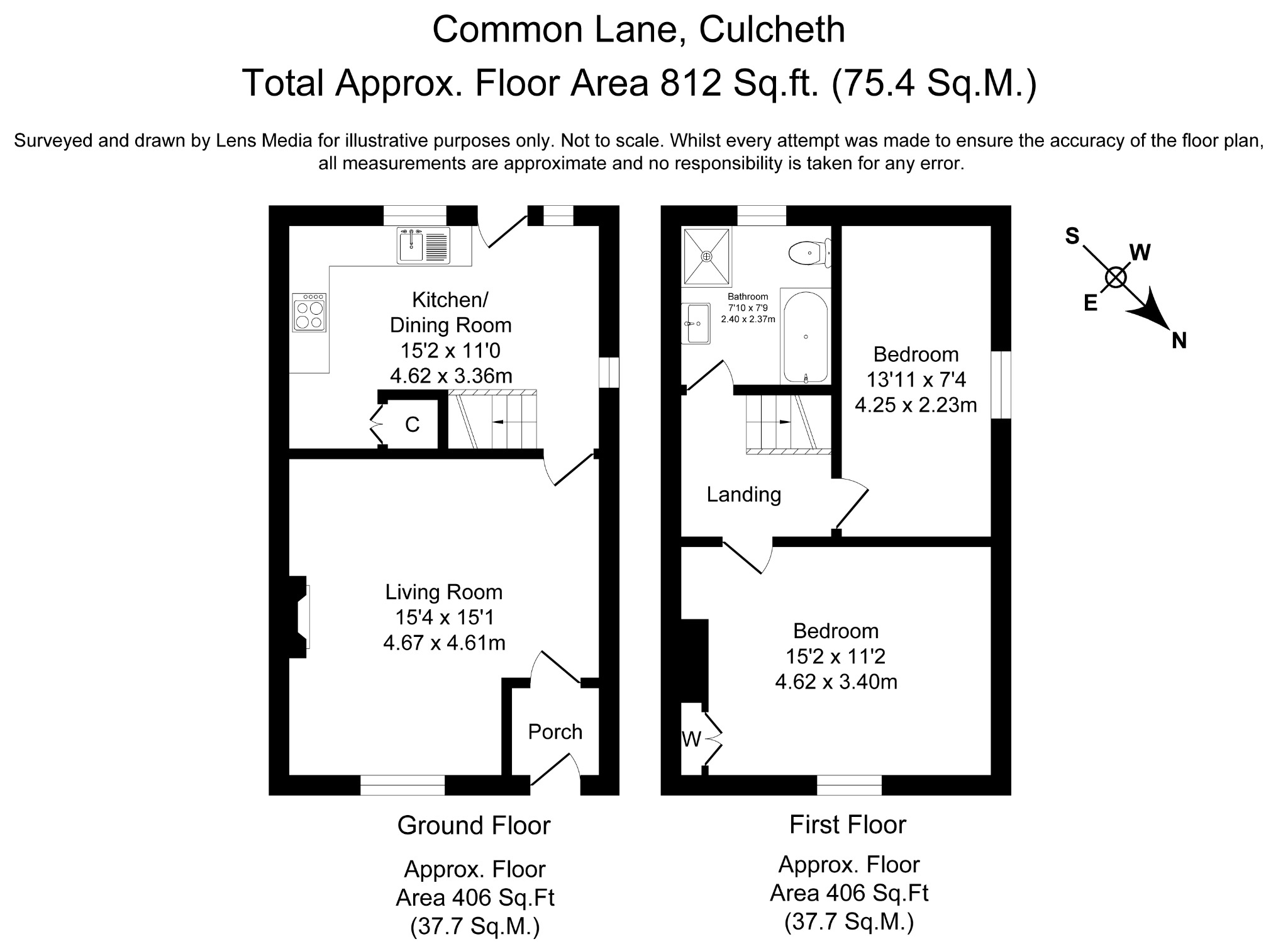 97 Common Lane, Culcheth, Cheshire floorplan