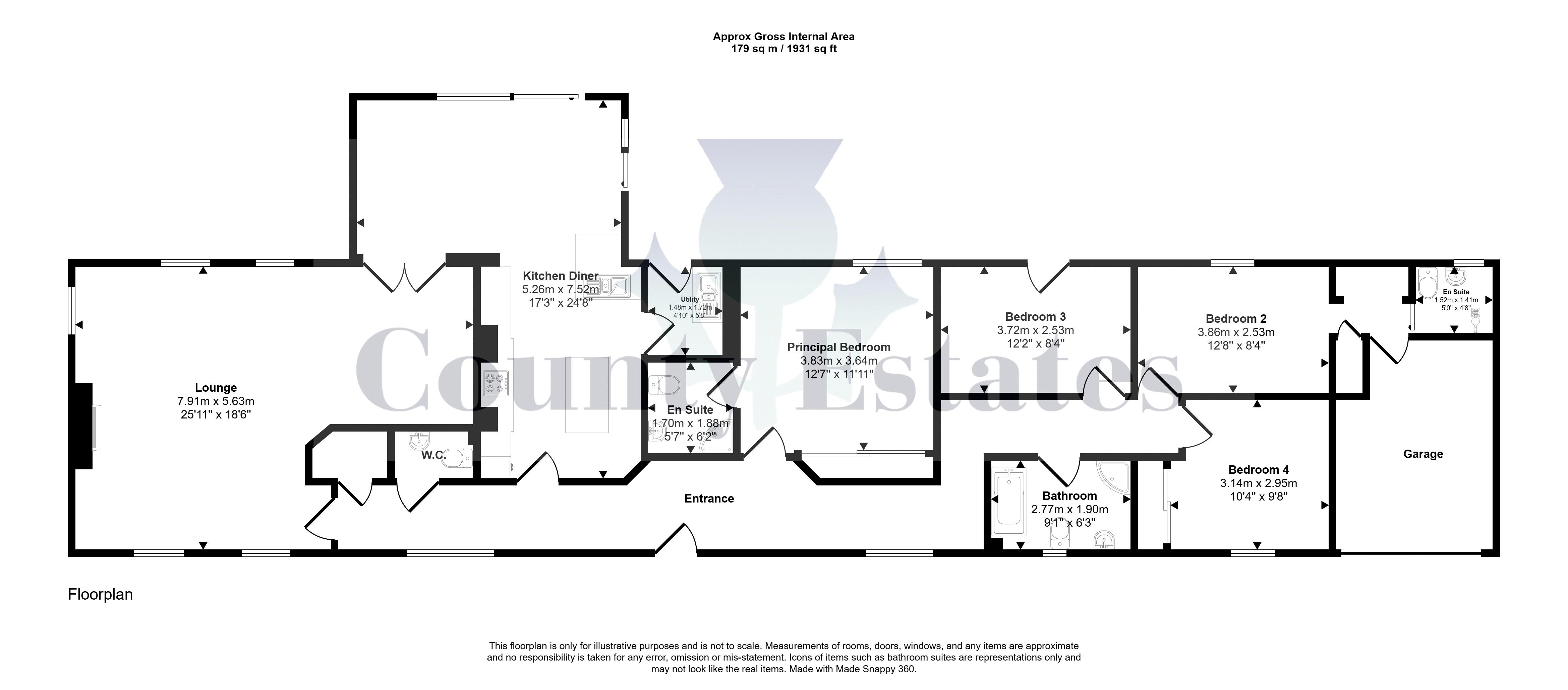 1, King O Muirs Farm Steading, Alloa floorplan