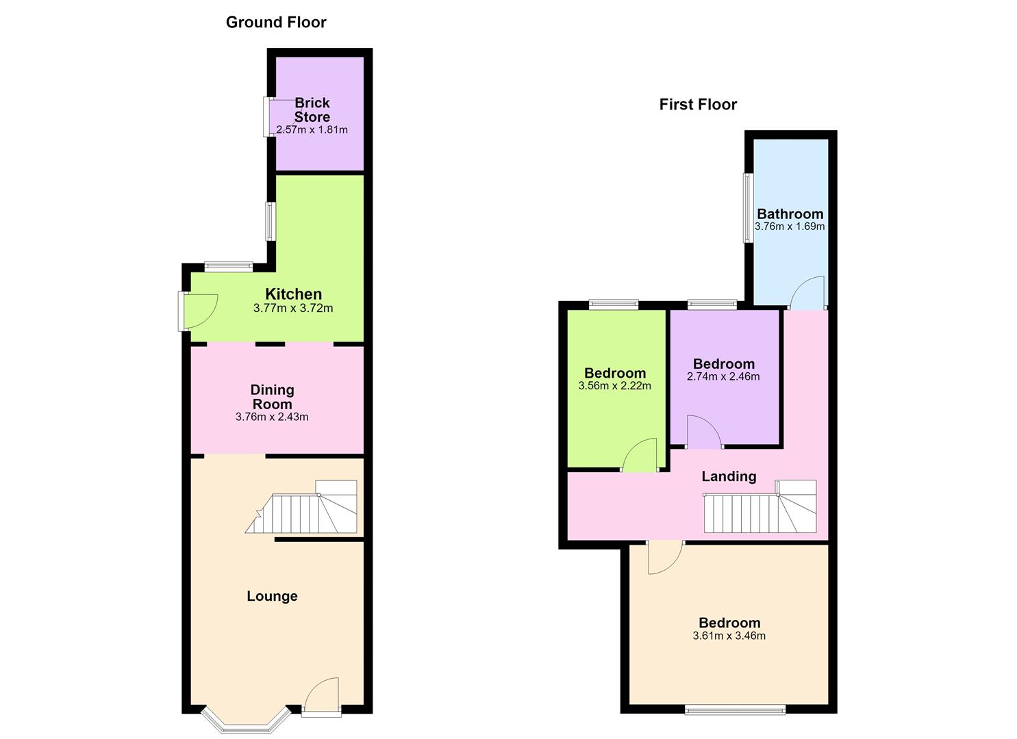 88, Druid Street, Hinckley floorplan